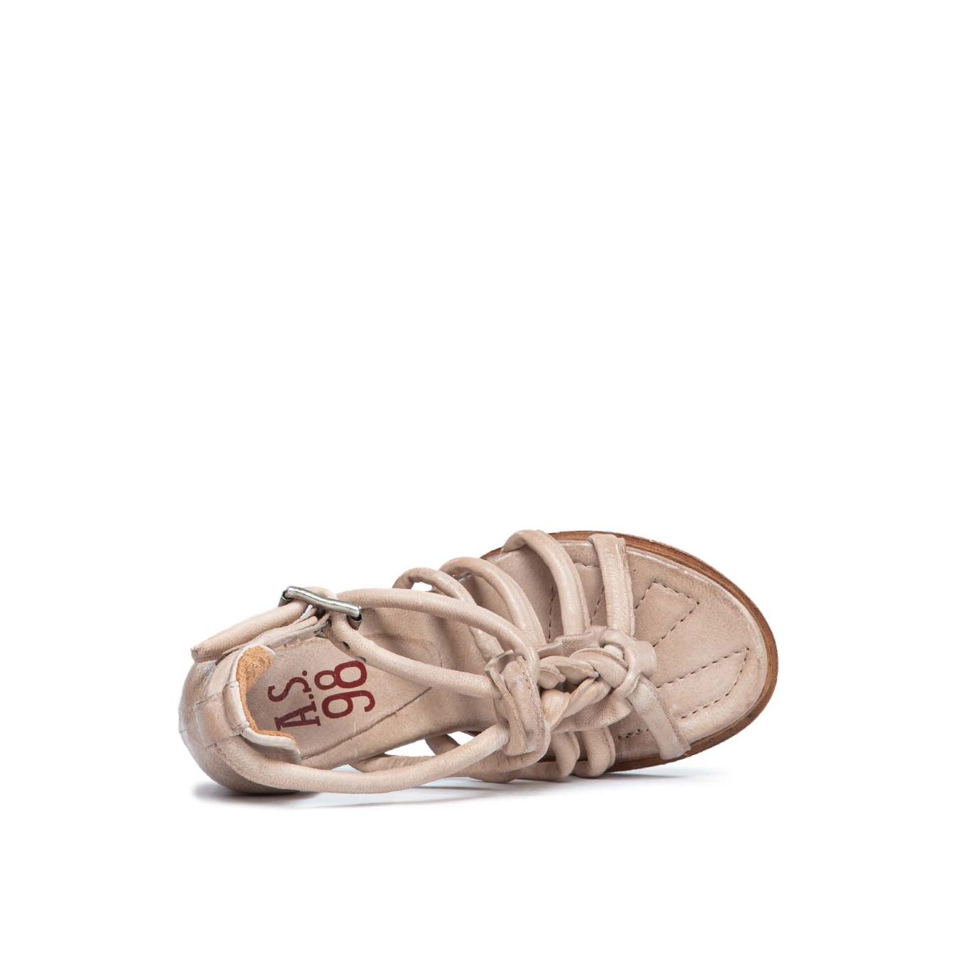 A.S.98 sandali Berrix in pelle beige con tacco alto
