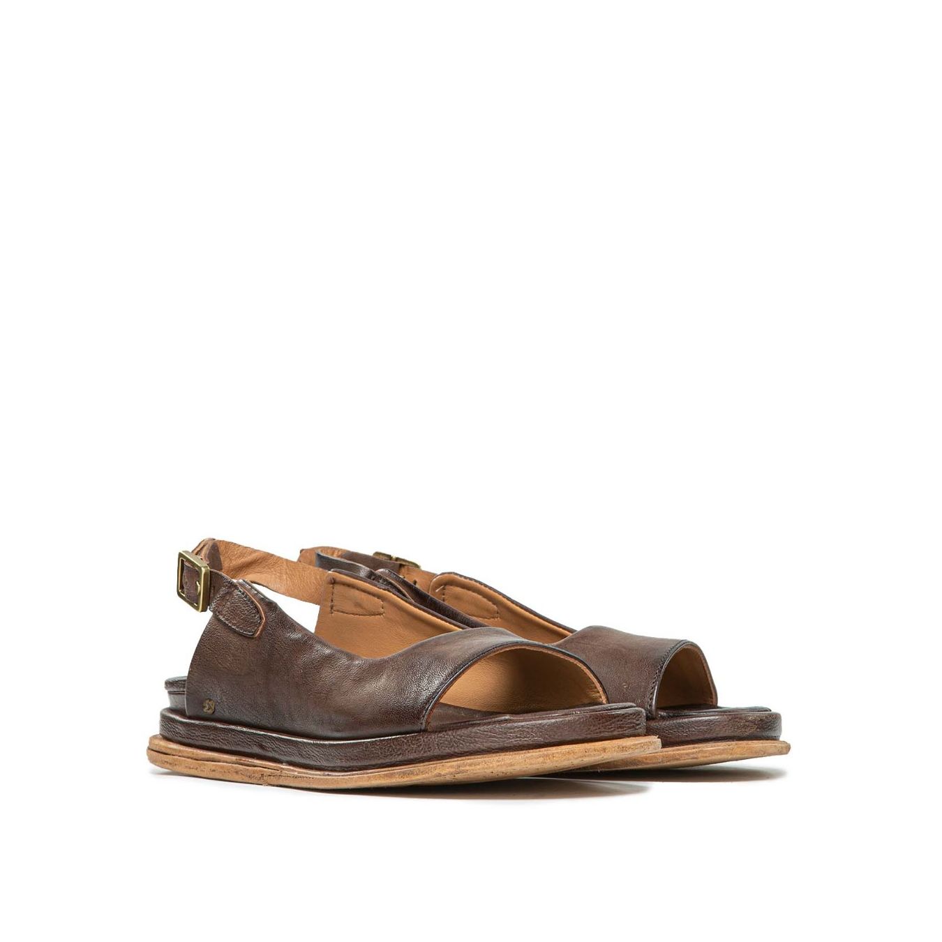 sandalo SPOON in pelle marrone