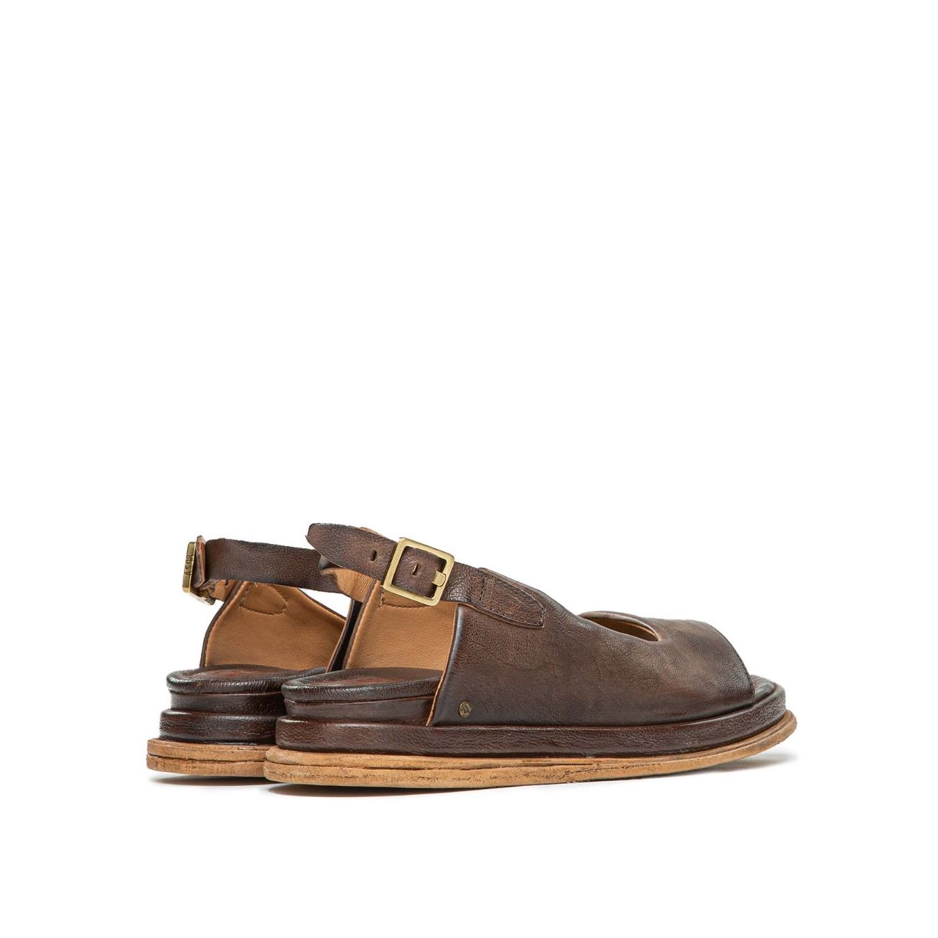 sandalo SPOON in pelle marrone