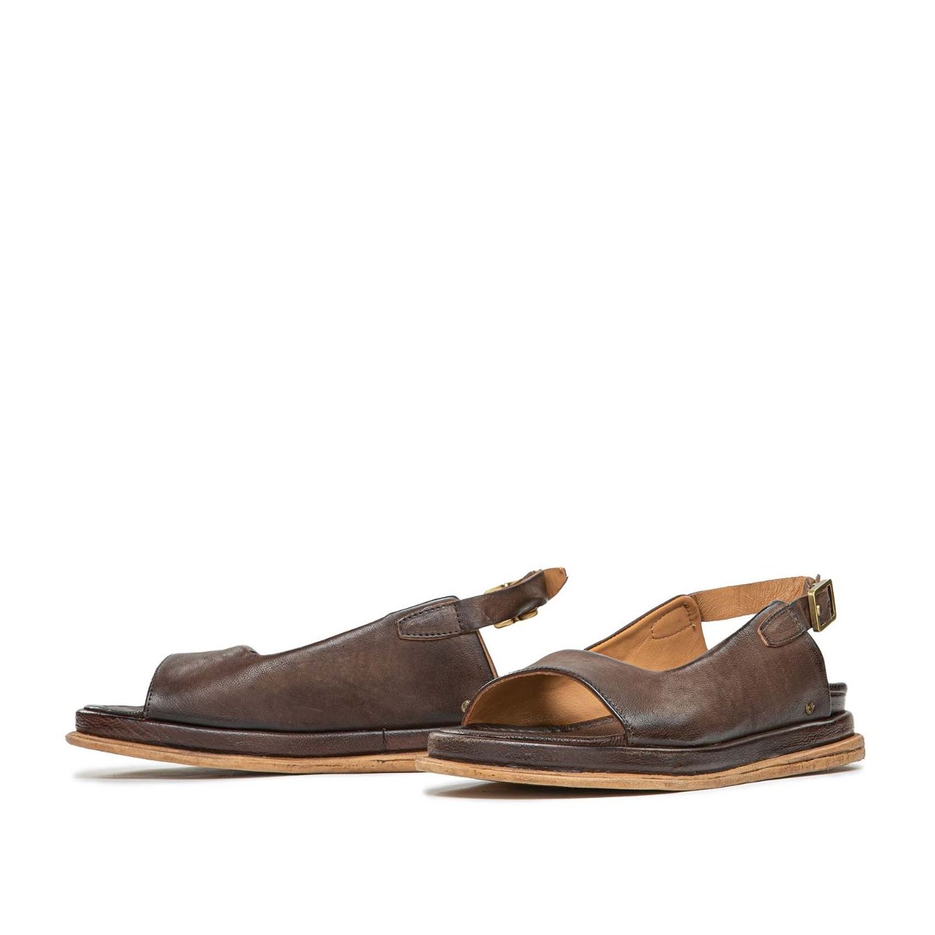 sandalo SPOON in pelle marrone