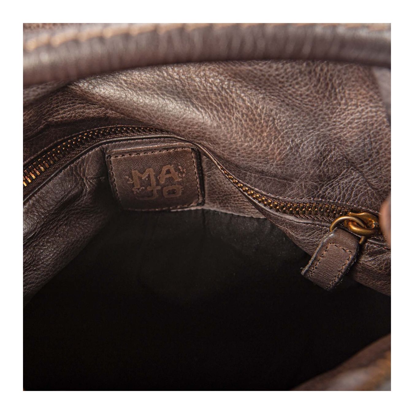 majo secchiello in pelle extracioccolato  interno