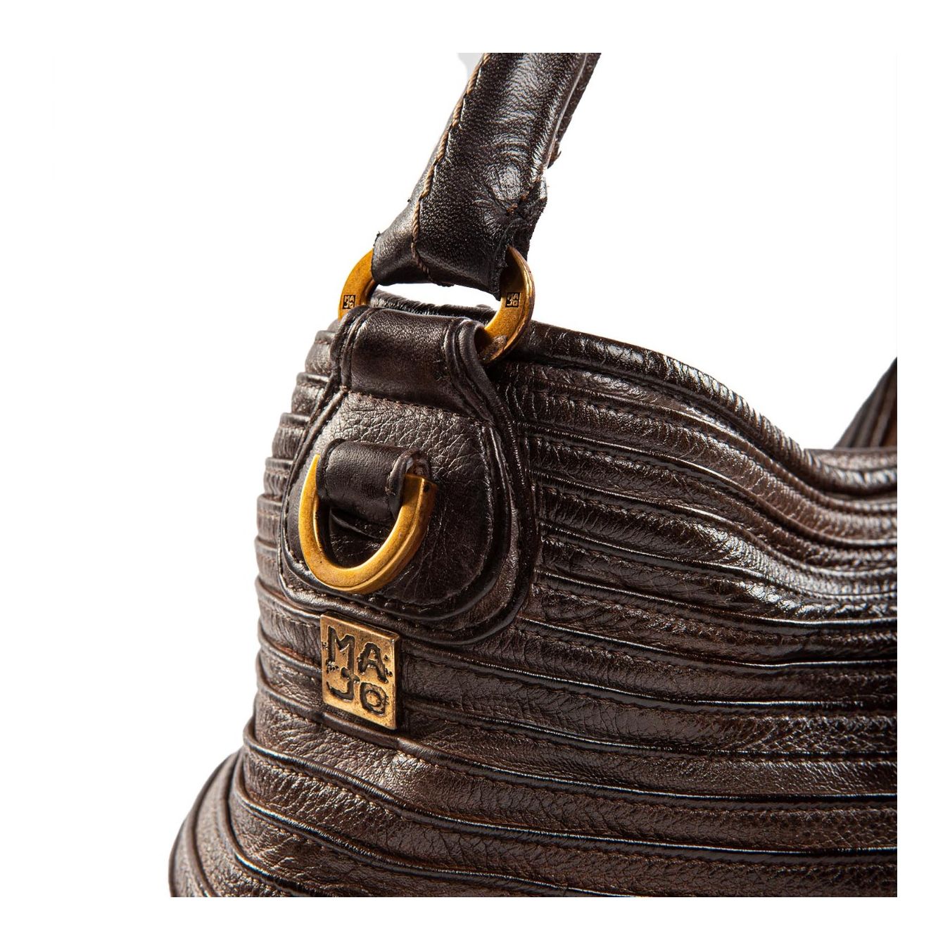 majo secchiello in pelle extracioccolato logo