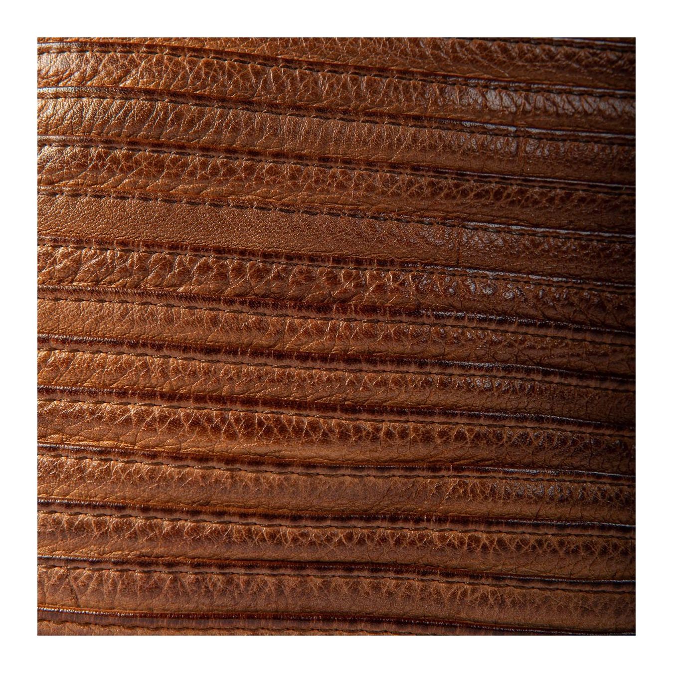 secchiello zip around in pelle ambra dettaglio