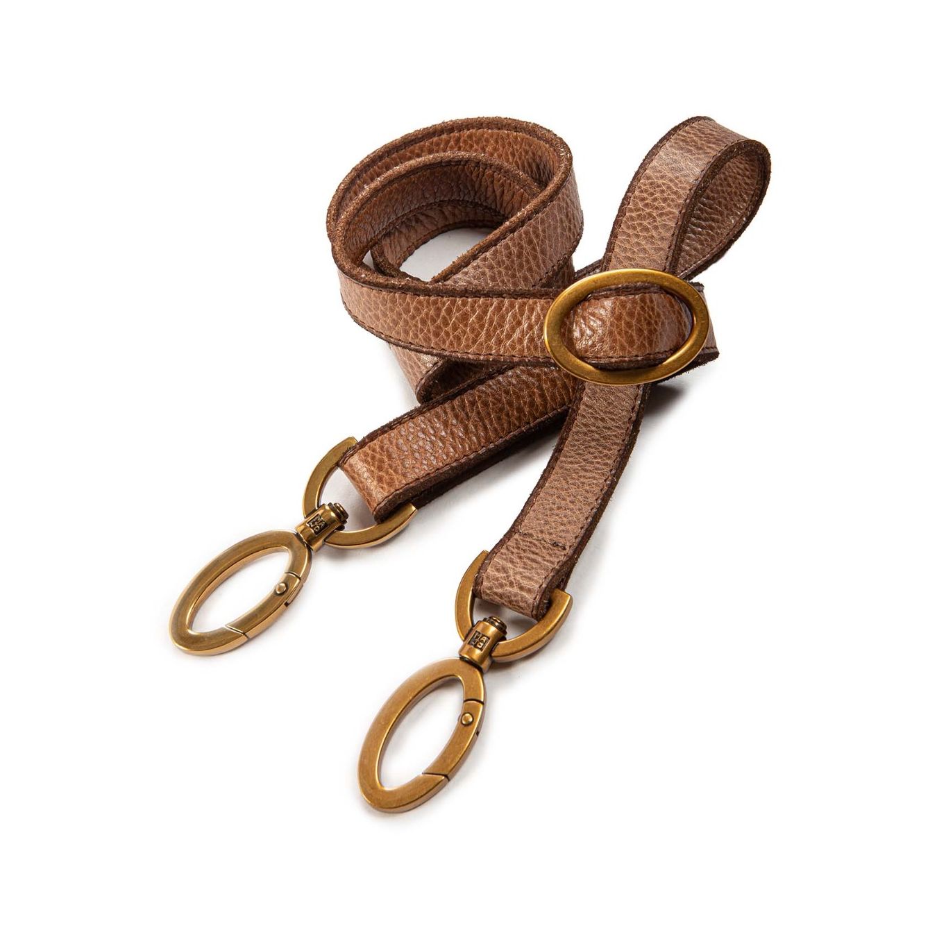 secchiello zip around in pelle ambra tracolla