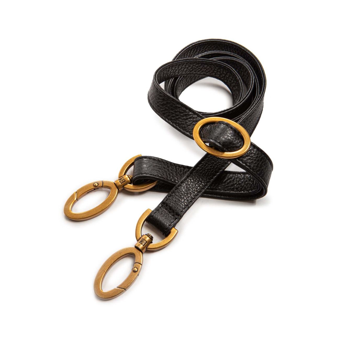 secchiello zip around in pelle nera tracolla