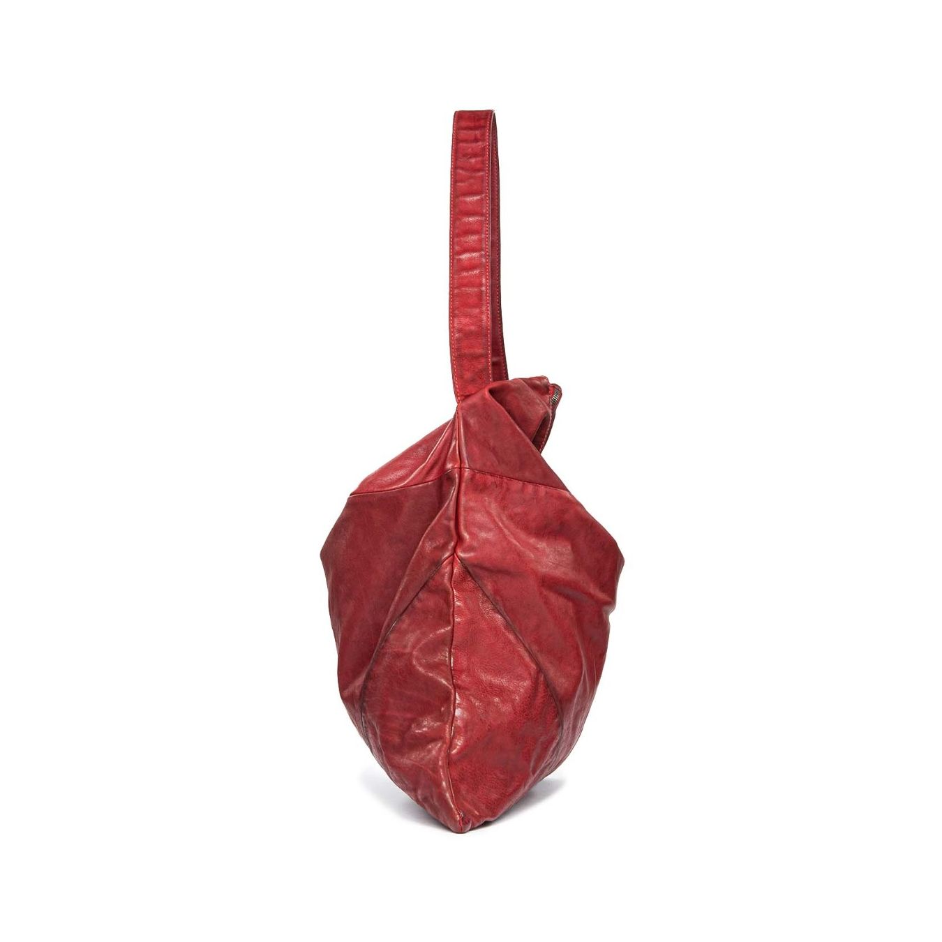shopping bag in pelle bordeaux