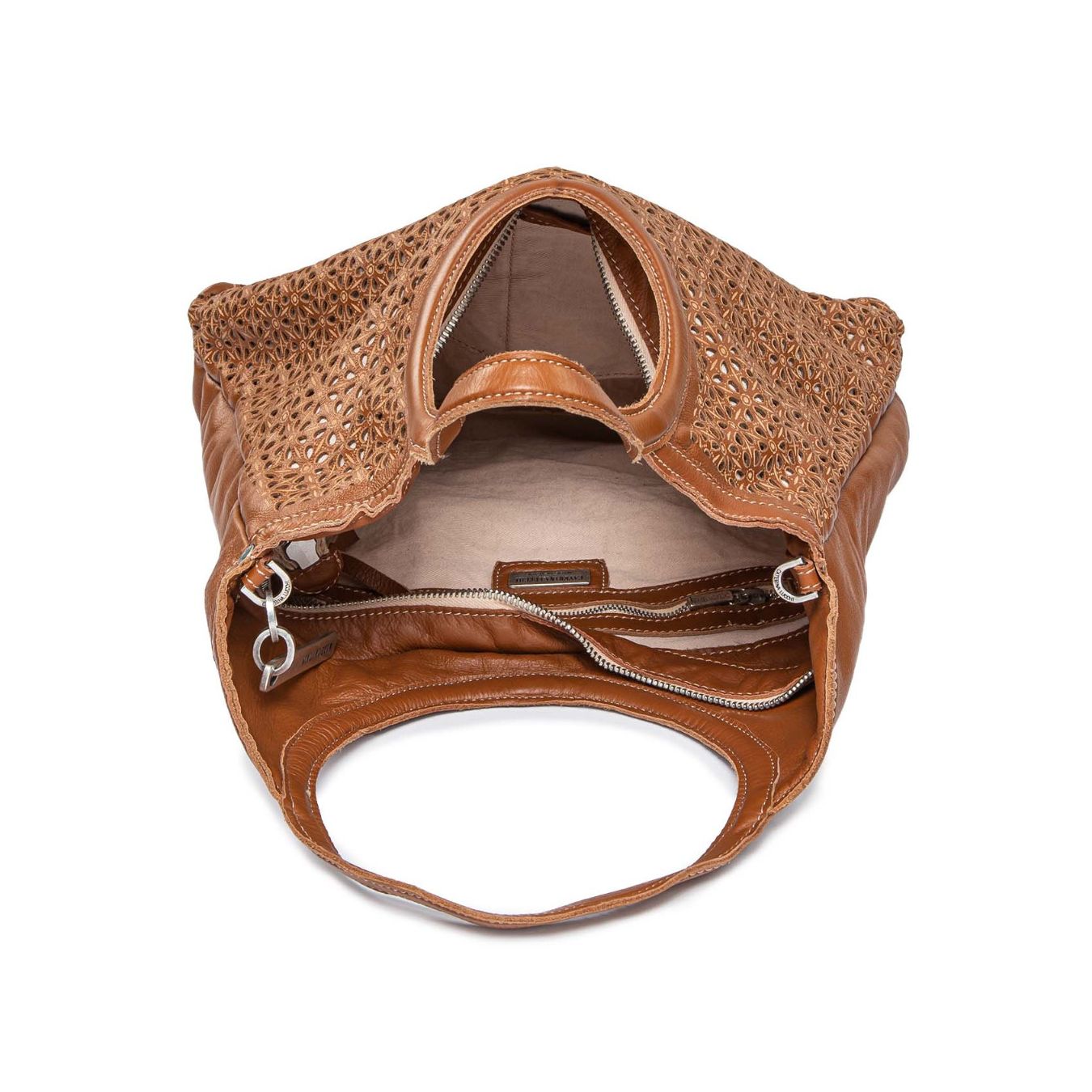 interno shopper ALICE in pelle forata cuoio 