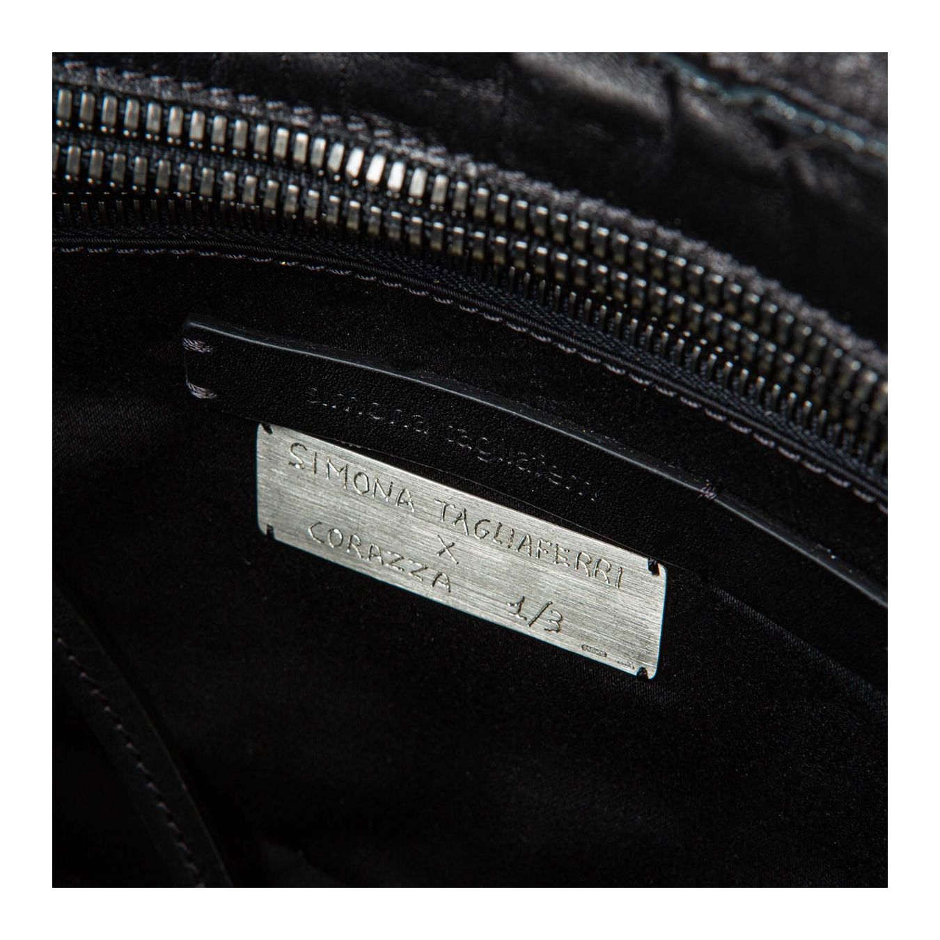 shopper ANIMA in pelle oro e nera 