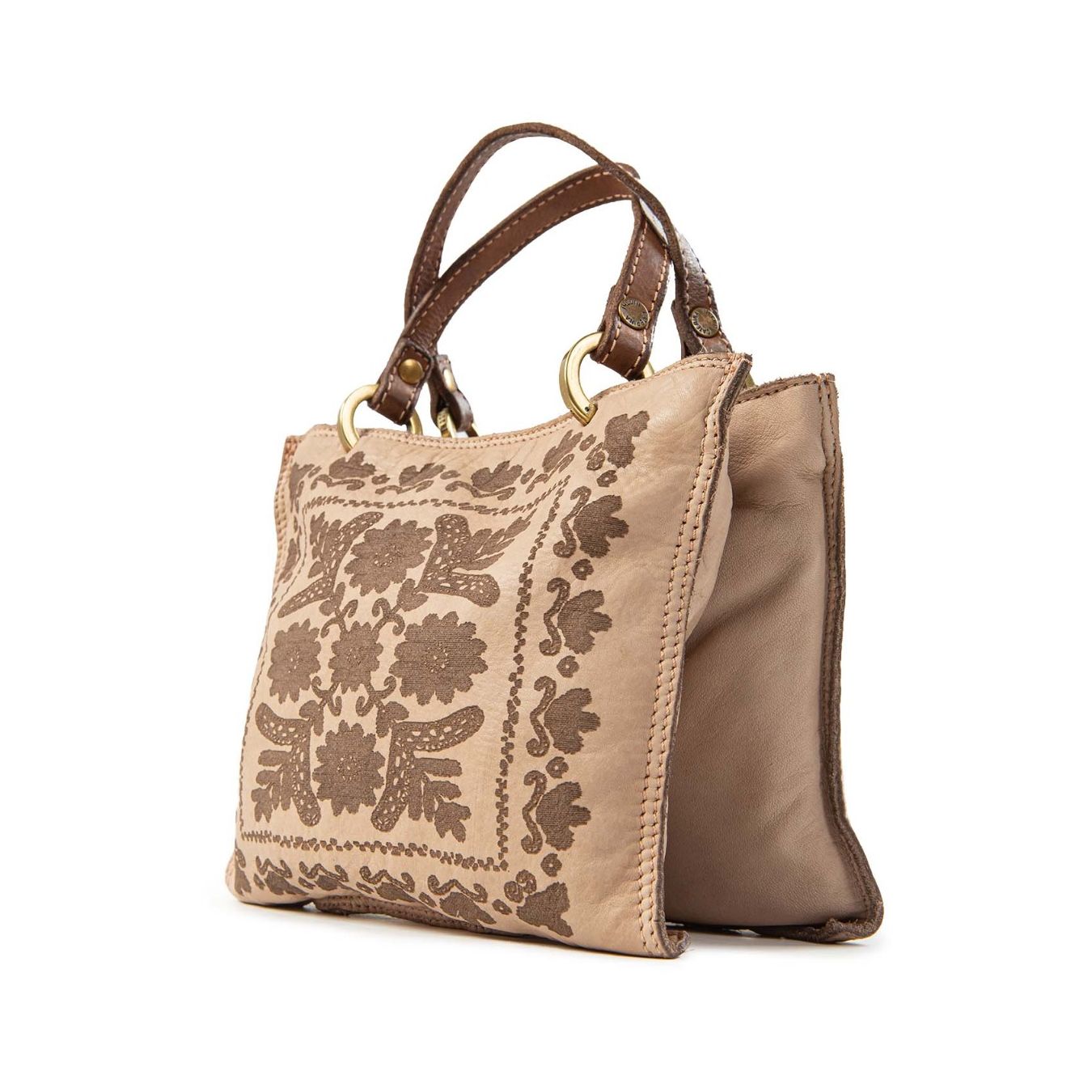 shopper CLARA laser effetto ricamo lato