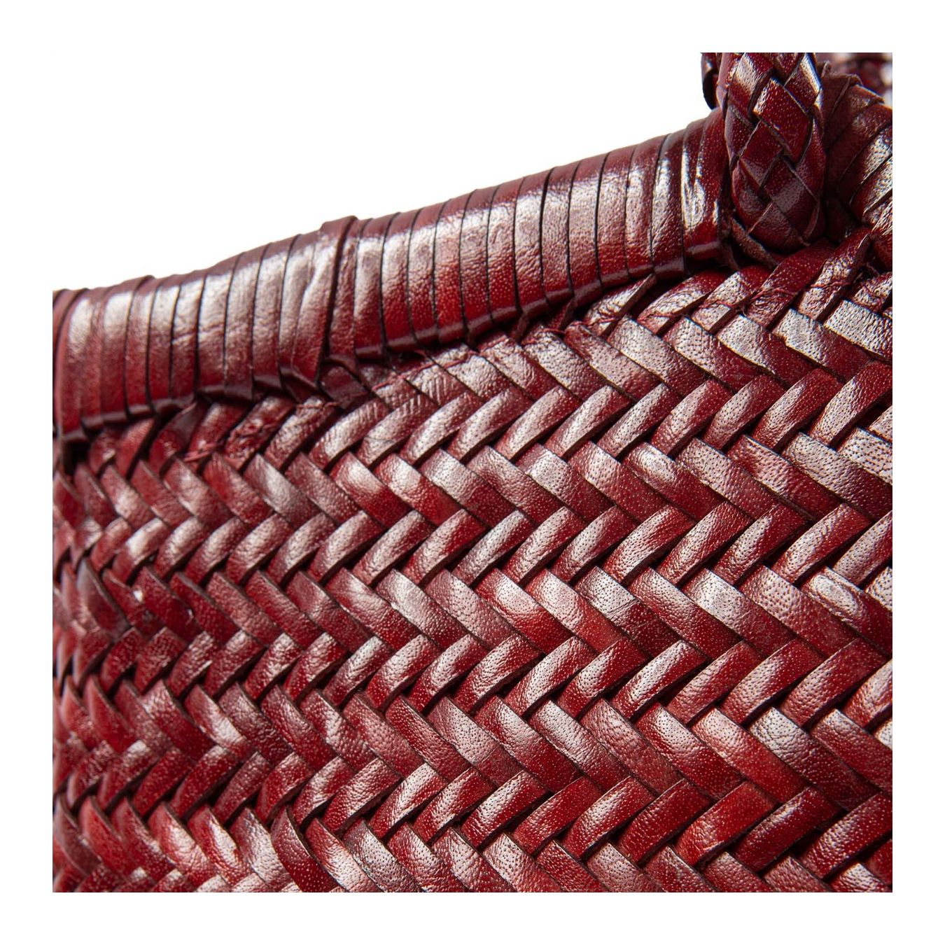 shopper CRUDELIA in pelle barolo pelle intrecciata