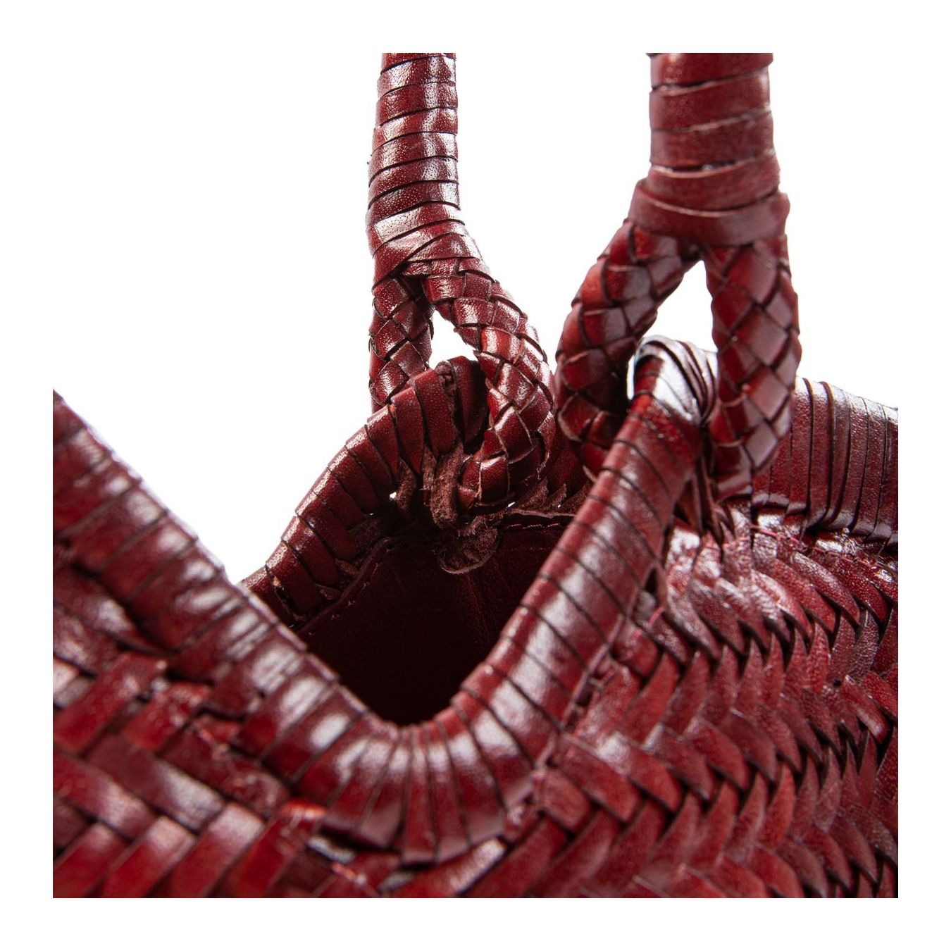 shopper CRUDELIA in pelle barolo manici