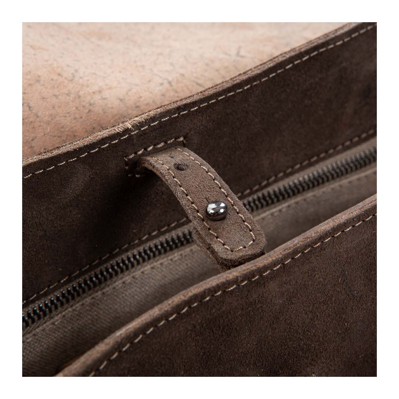 shopper DOCTOR HANDBAG in pelle grigia interno