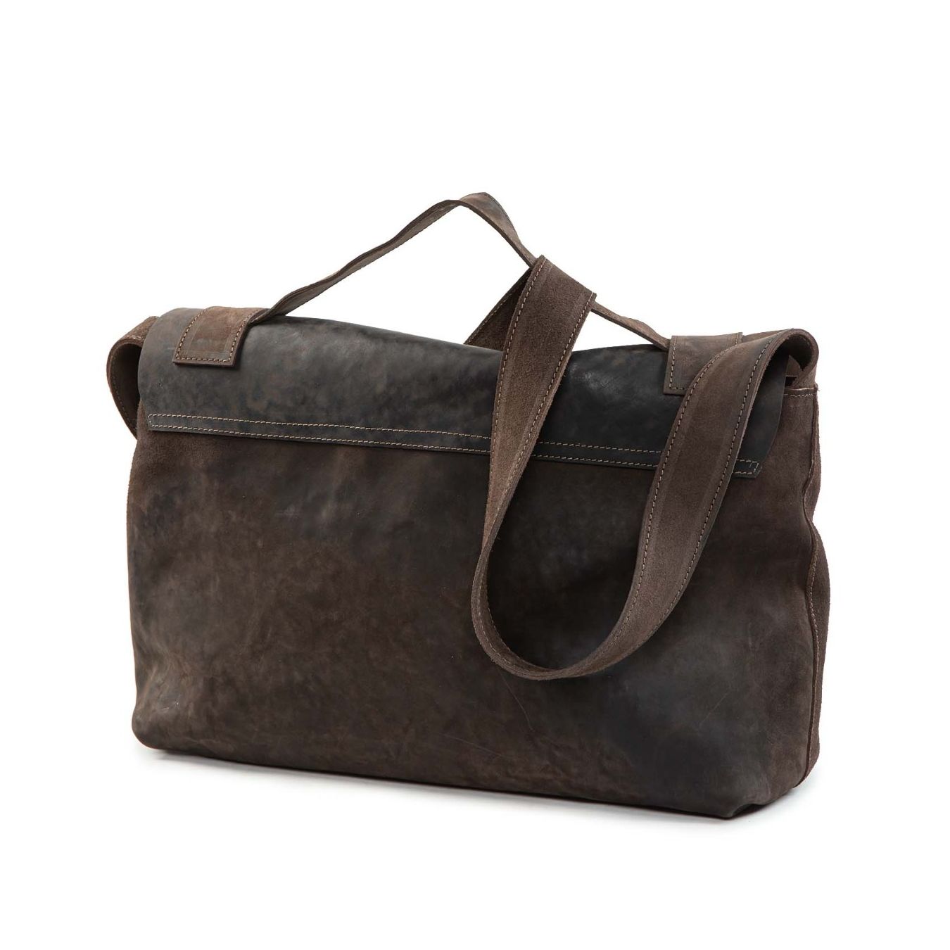 shopper DOCTOR HANDBAG in pelle grigia dietro