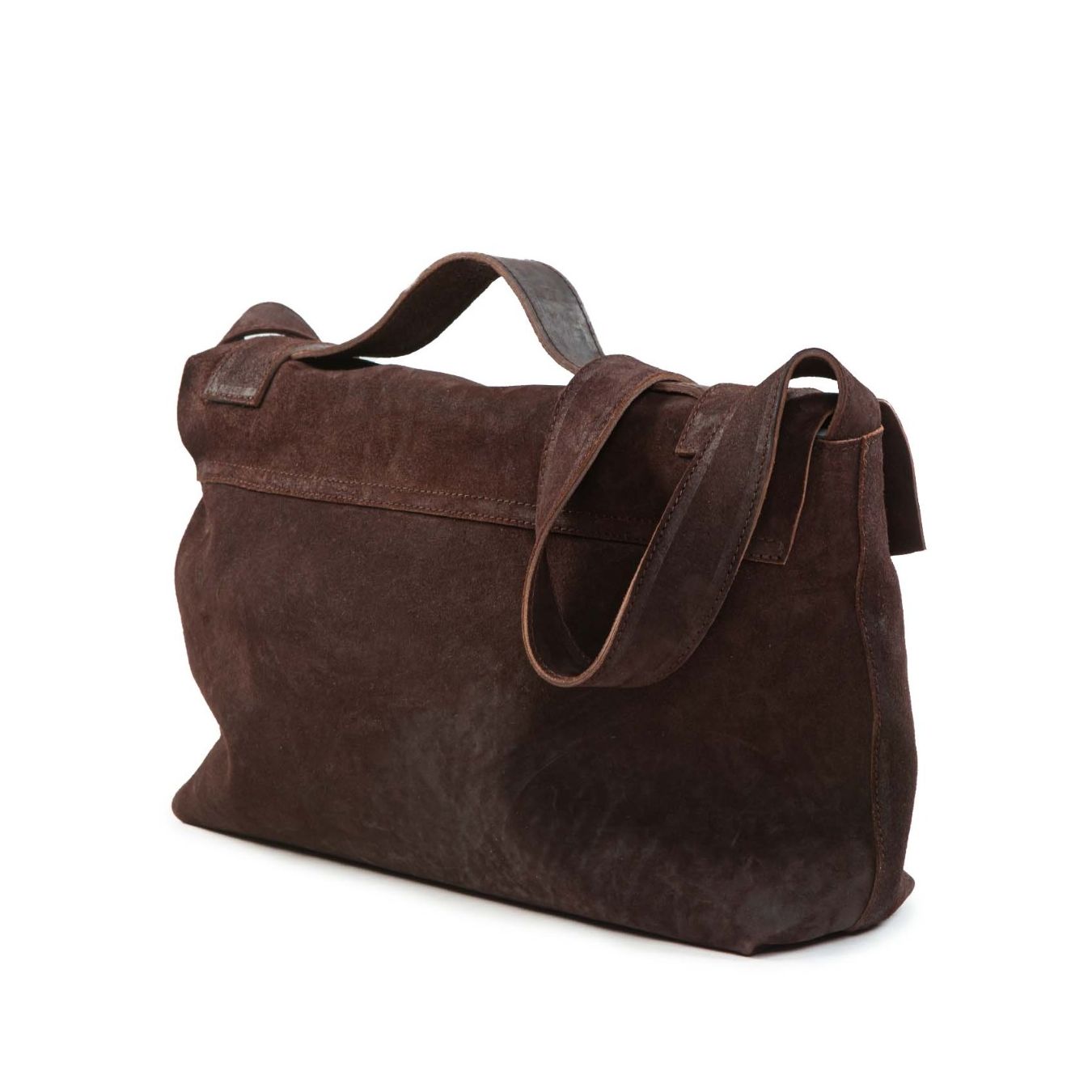 shopper DOCTOR HANDBAG in pelle marrone dietro