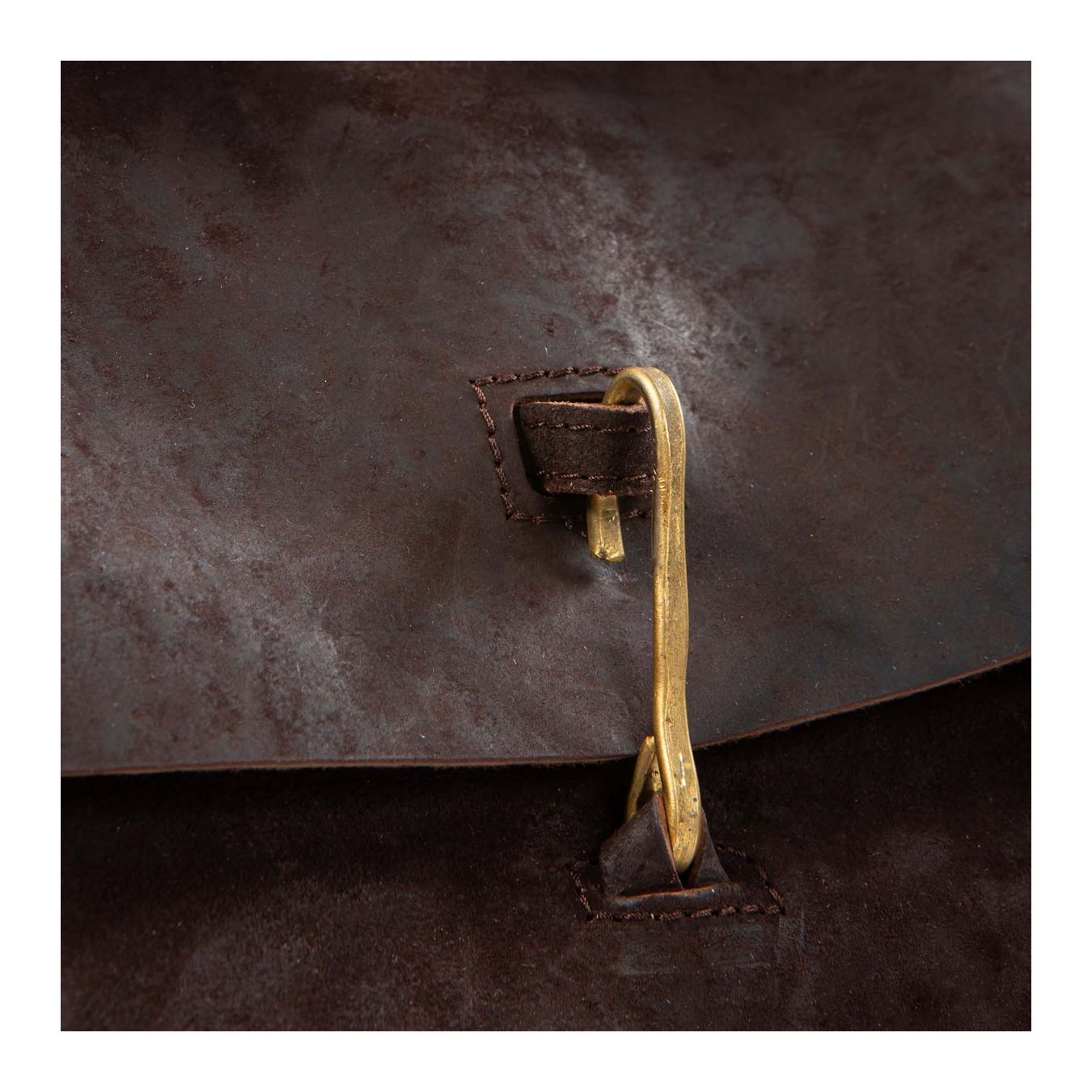 shopper DOCTOR HANDBAG in pelle marrone gancio