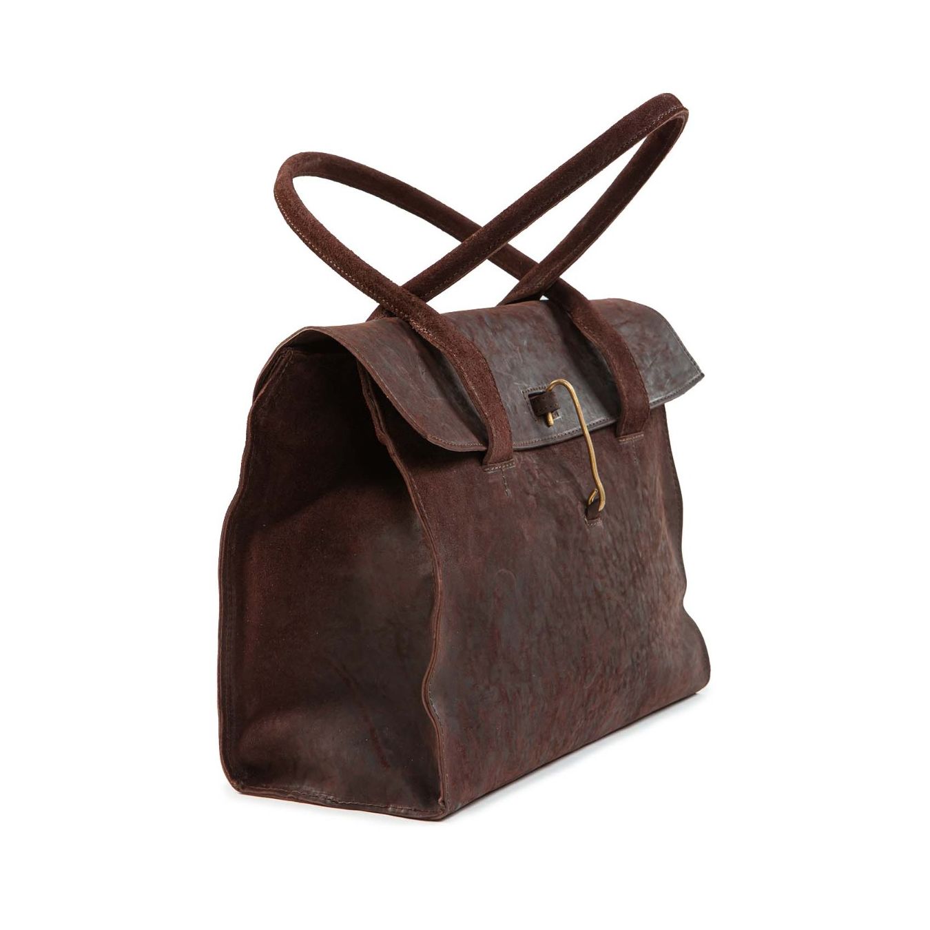 shopper DOCTOR L in pelle marrone profilo