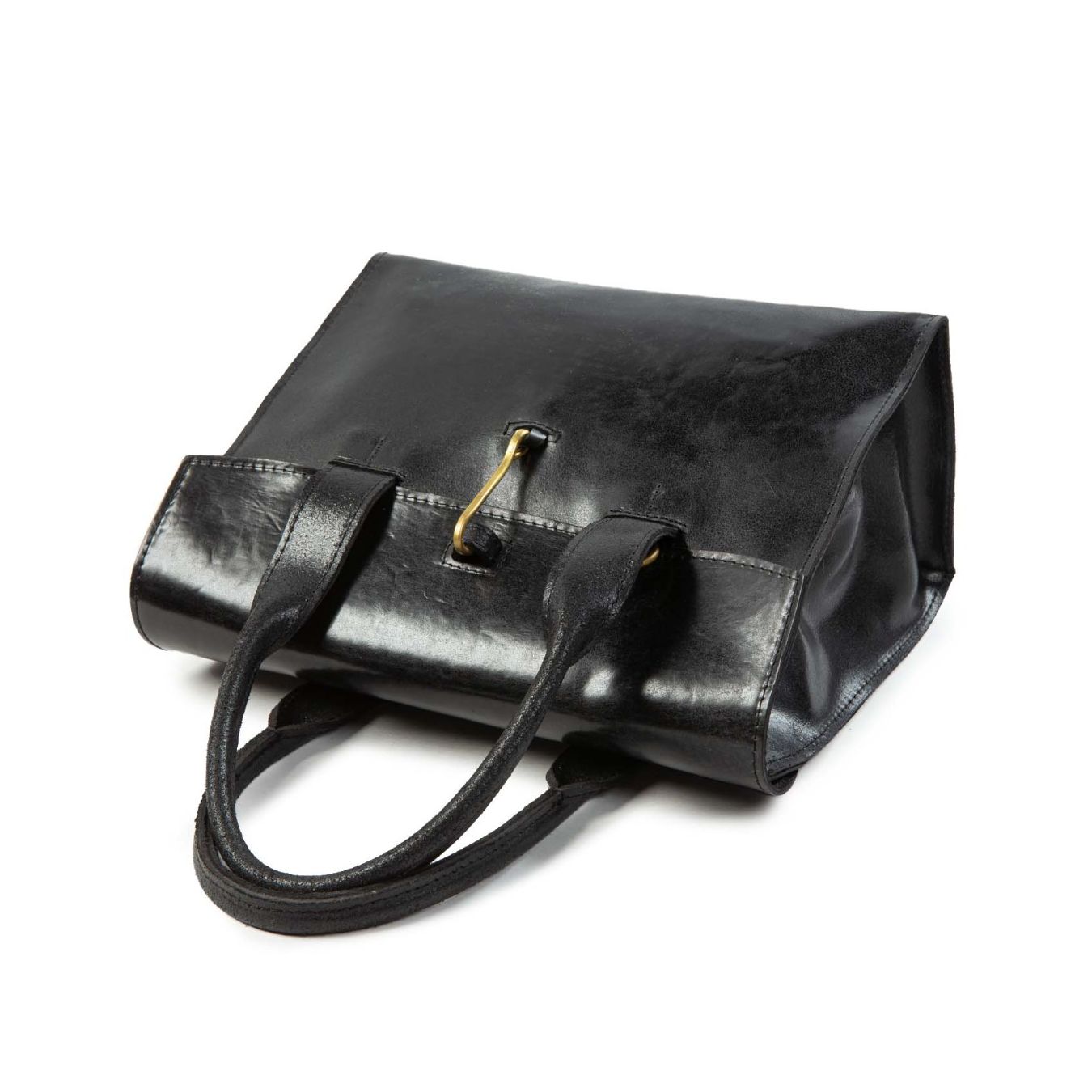 shopper DOCTOR M LUX in pelle nera sopra