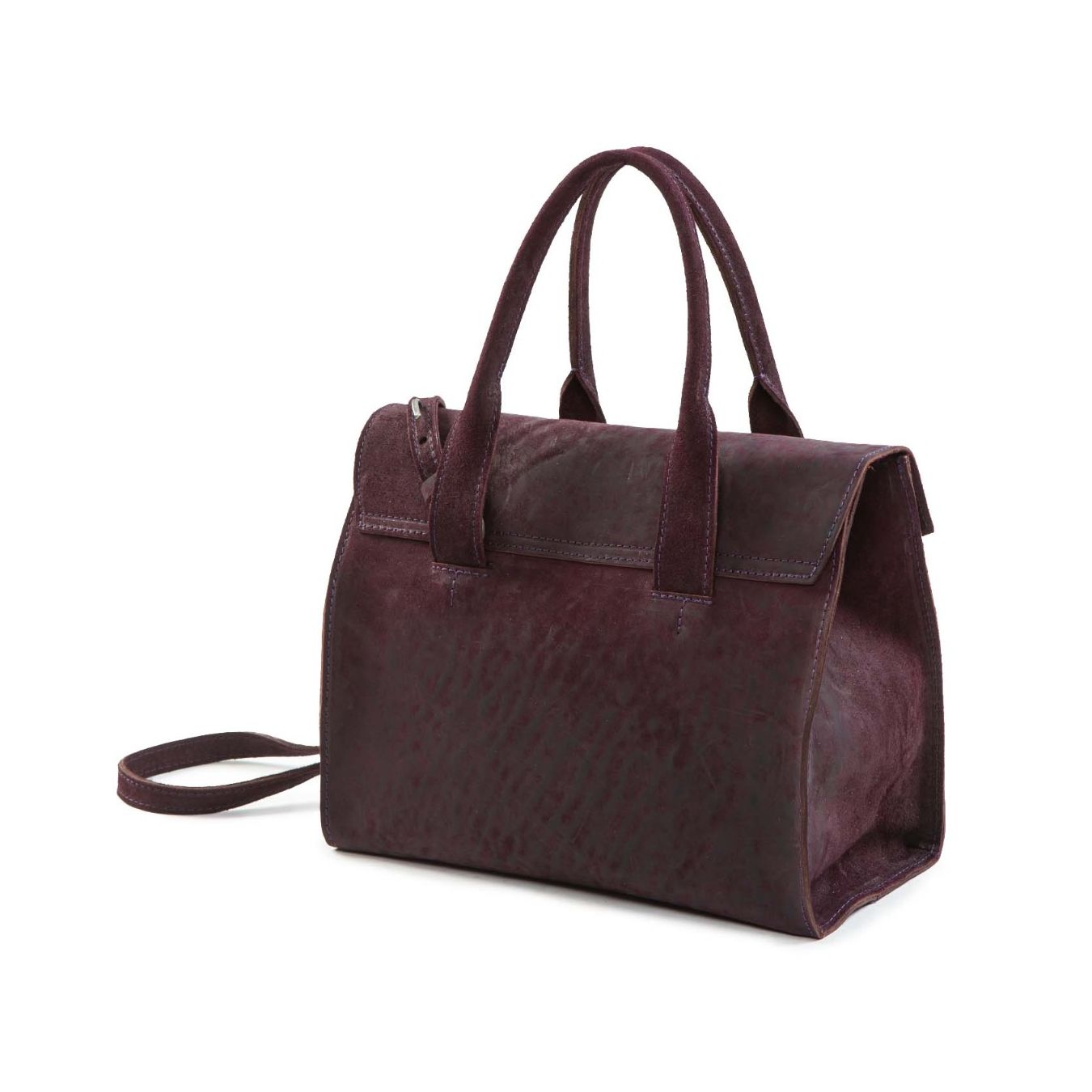 shopper DOCTOR M in pelle viola dietro