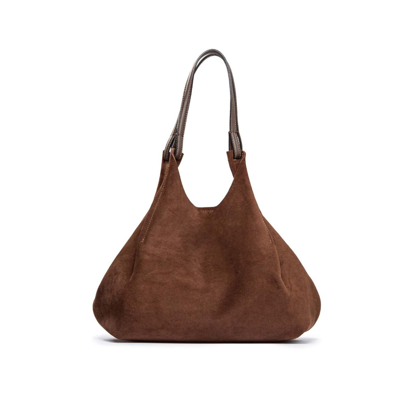 shopping bag camoscio marrone