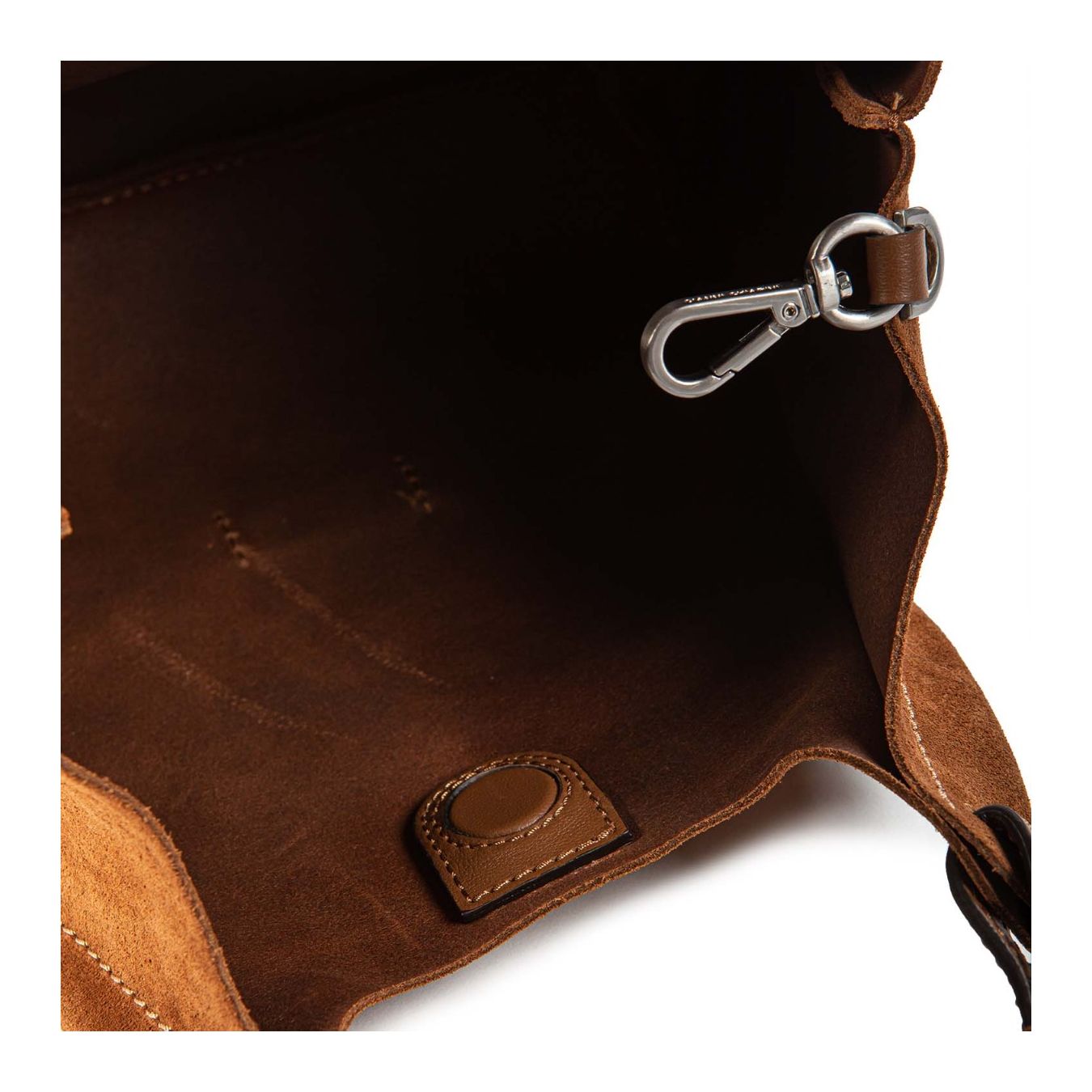 shopper DUA large camoscio cognac interno