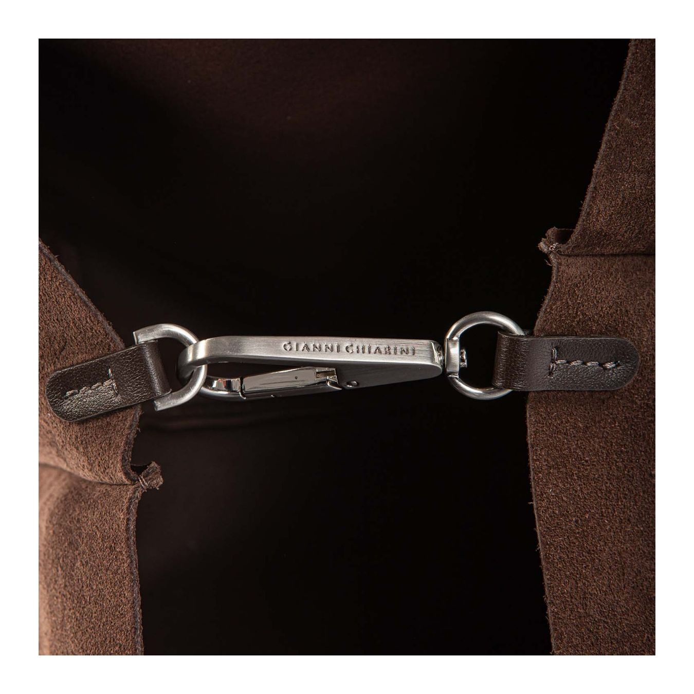 shopper DUA large camoscio moka interno