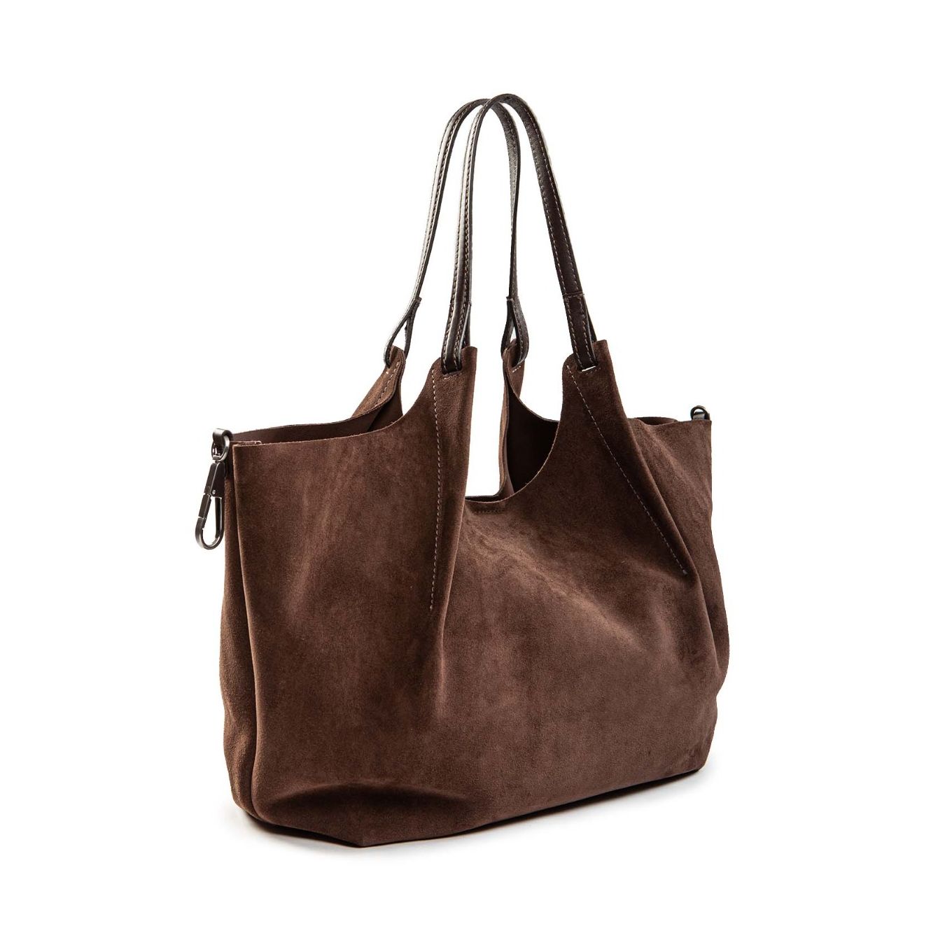 shopper DUA large camoscio moka lato