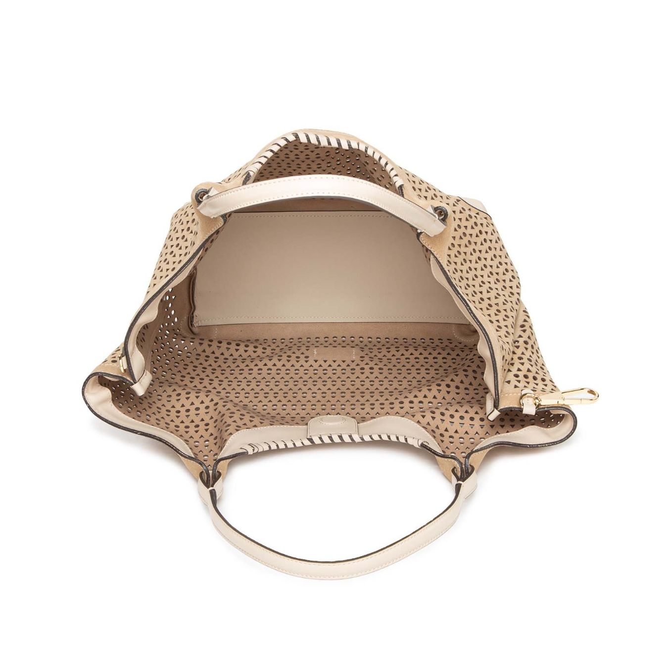 shopper DUA large in camoscio forato interno