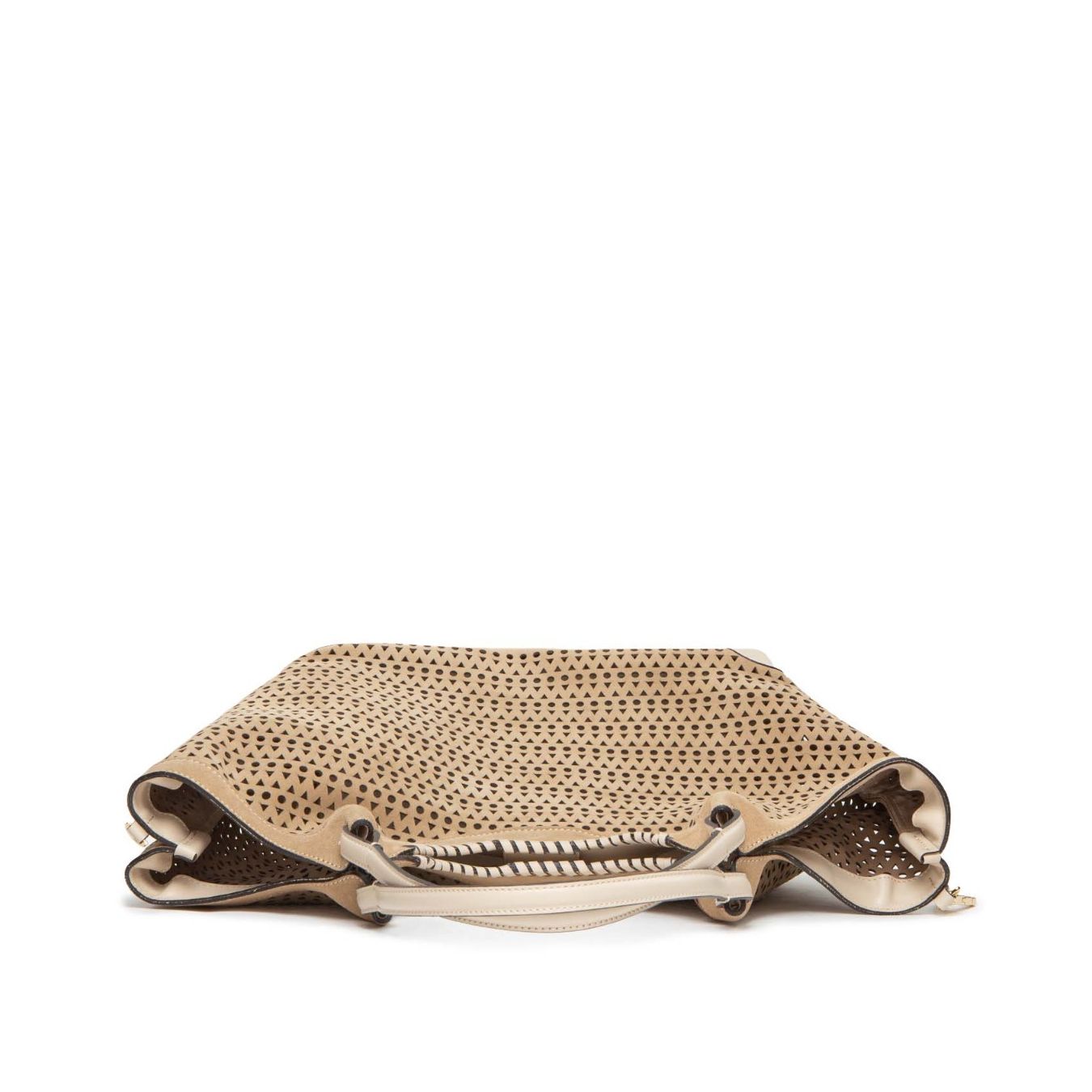shopper DUA large in camoscio forato sopra