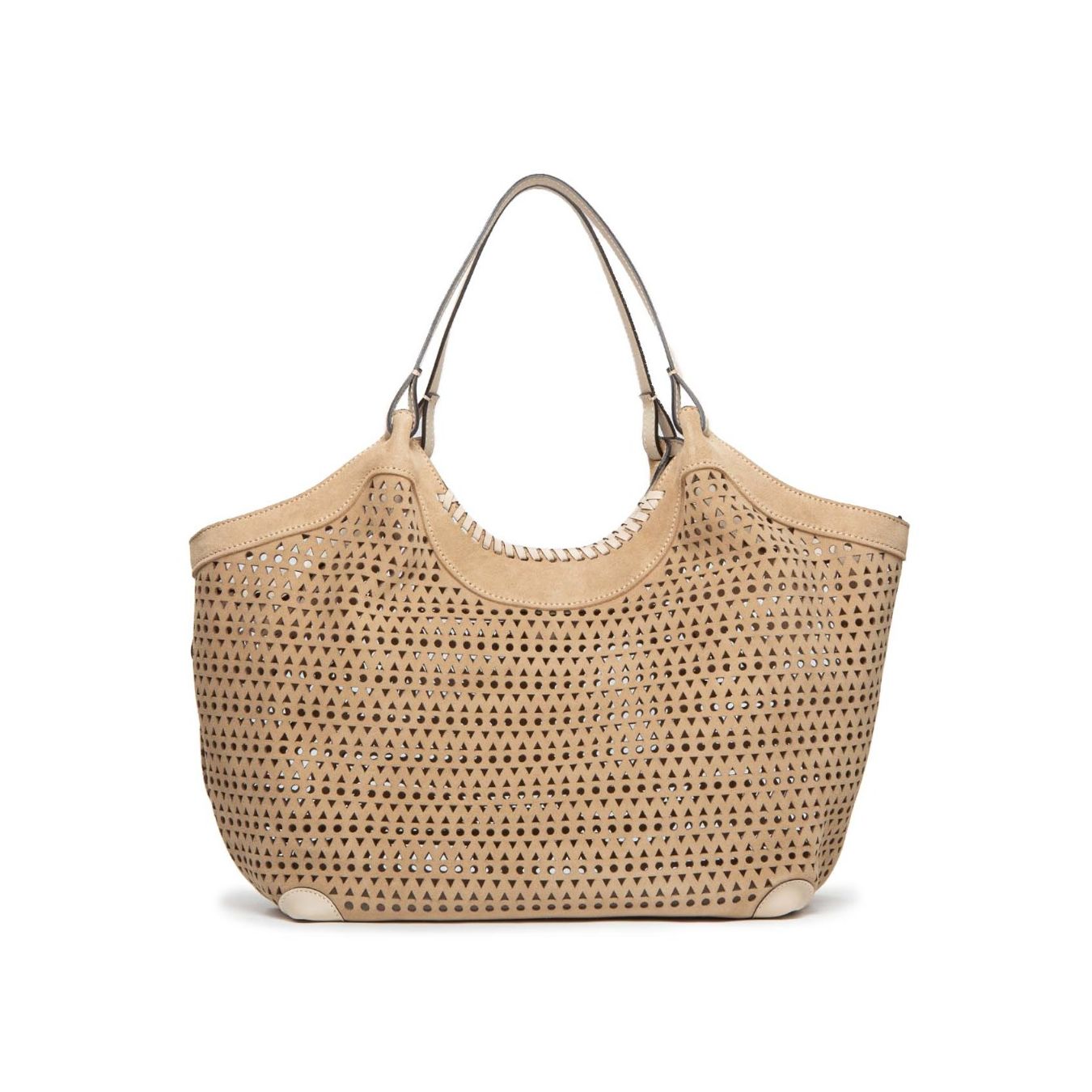 shopper DUA large in camoscio forato 