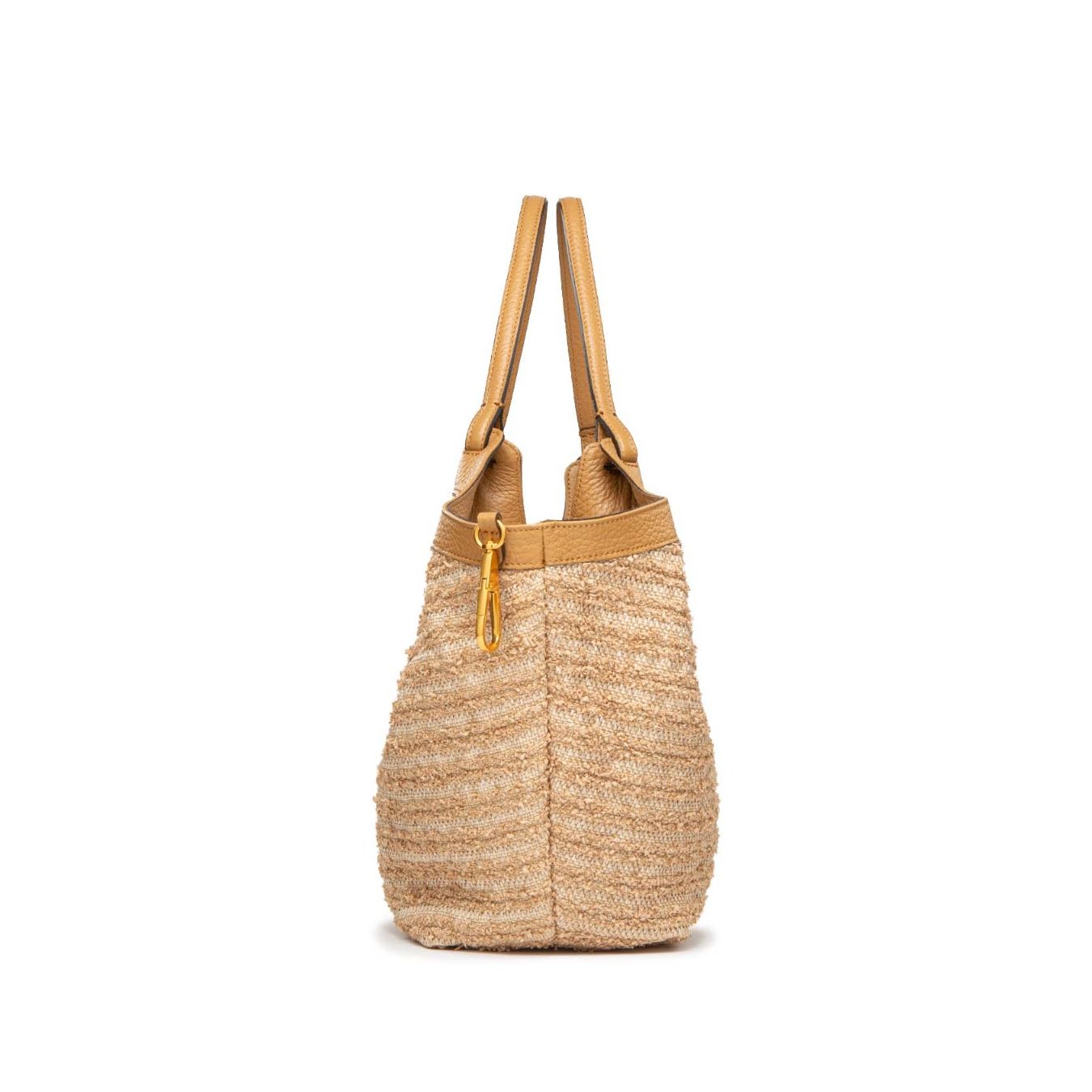 shopper DUA large in paglia nature gianni chiarini lato