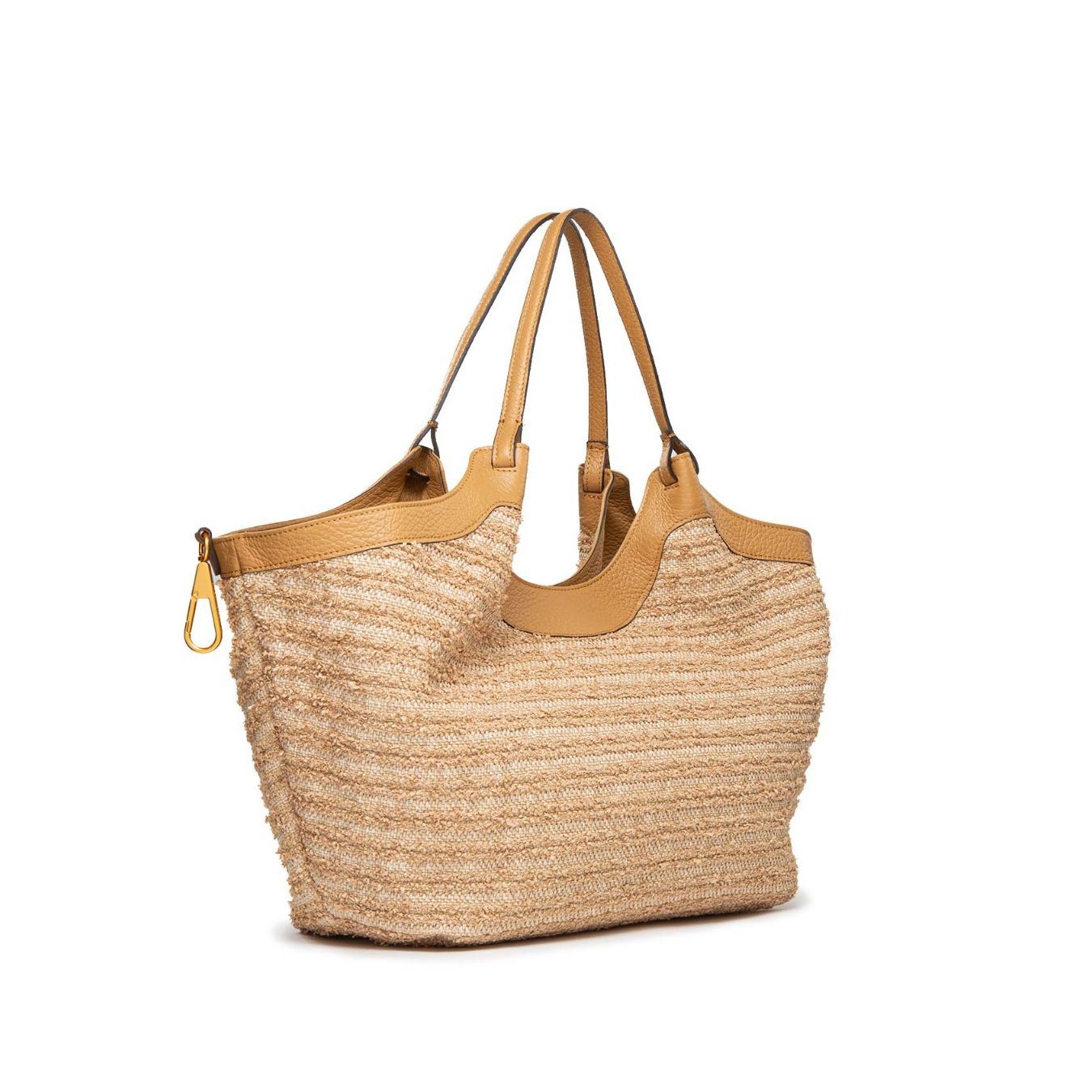 shopper DUA large in paglia nature gianni chiarini manici