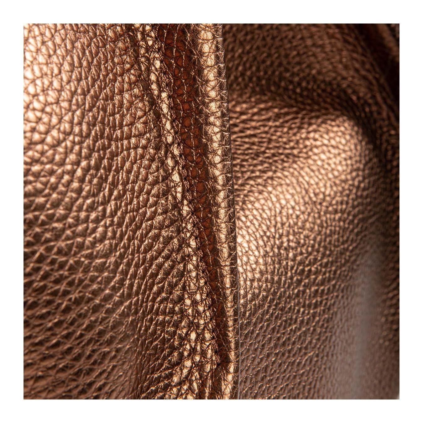 shopper DUA large mattone pelle