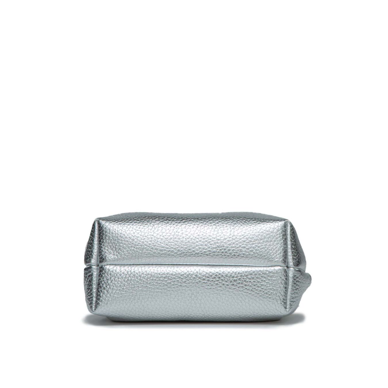 shopper DUA media in pelle argento 