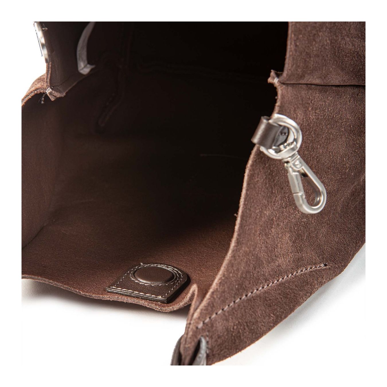 shopper DUA media camoscio moka interno