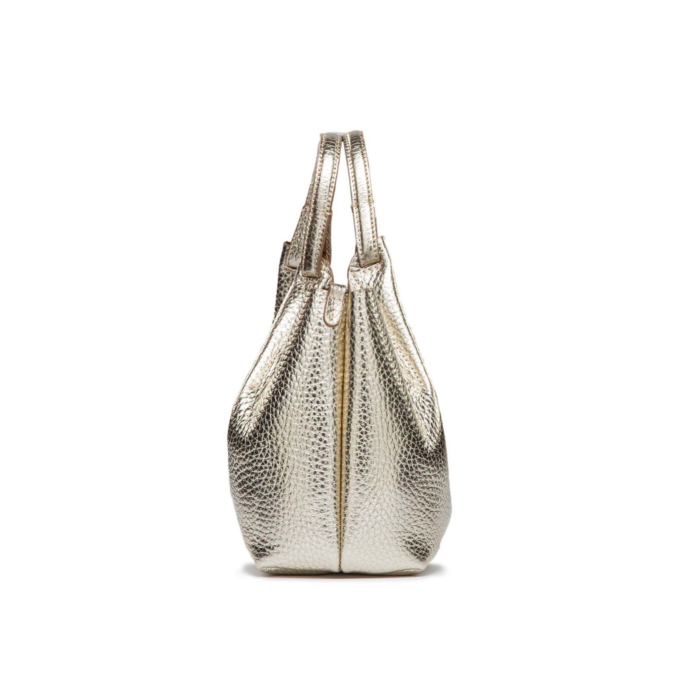 shopper DUA media in pelle light gold