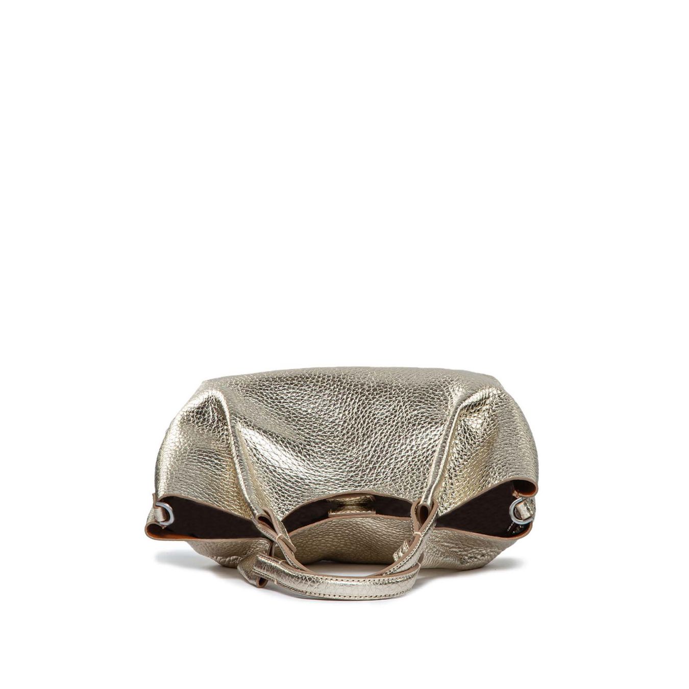 shopper DUA media in pelle light gold