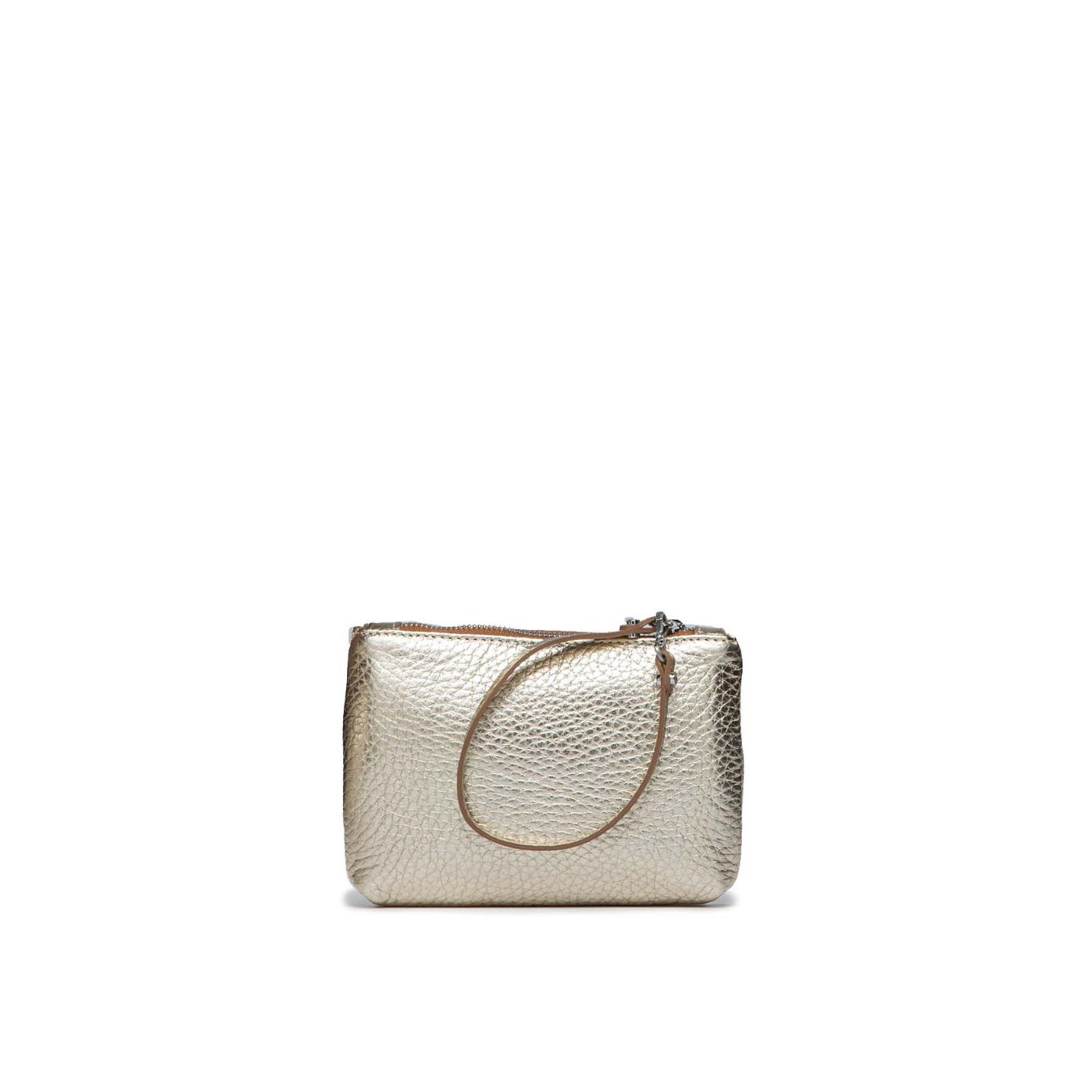 clutch all'interno della shopper DUA media in pelle light gold