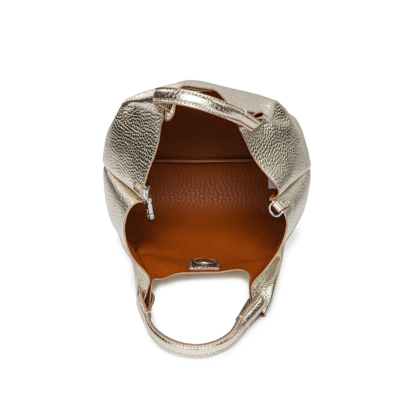 shopper DUA media in pelle light gold