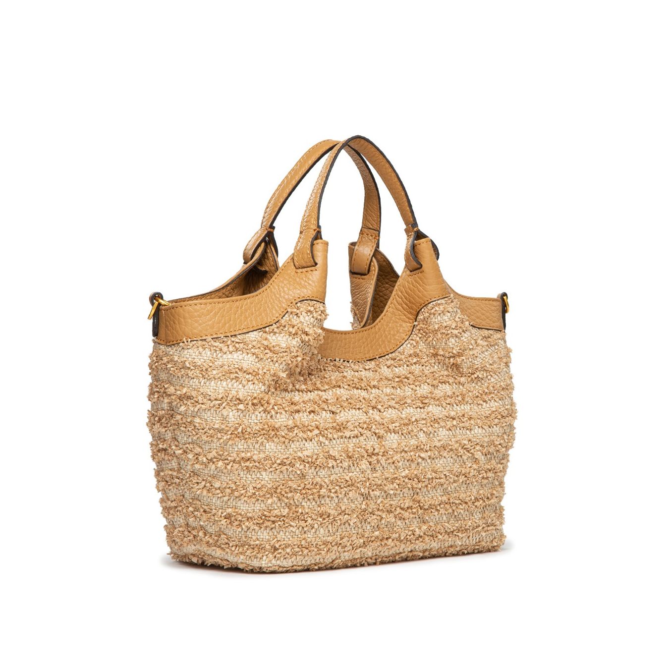 gianni chiarini shopper DUA media in paglia nature manici