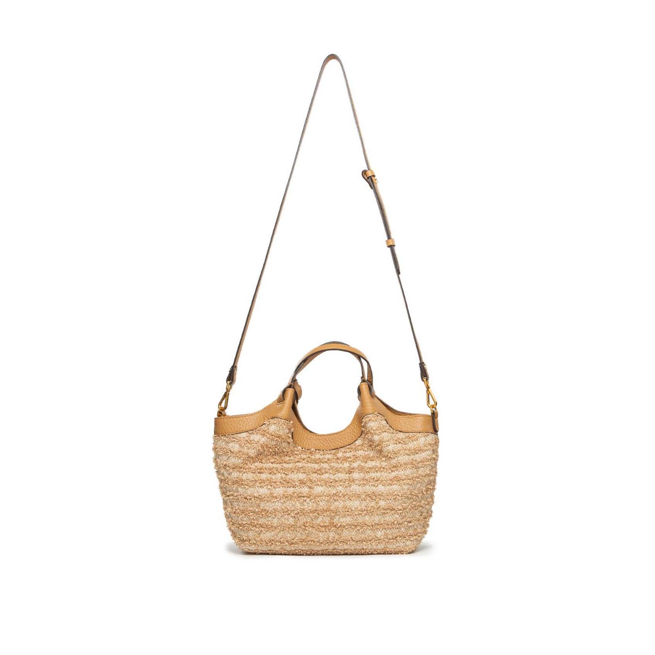 gianni chiarini shopper DUA media in paglia nature  con tracolla