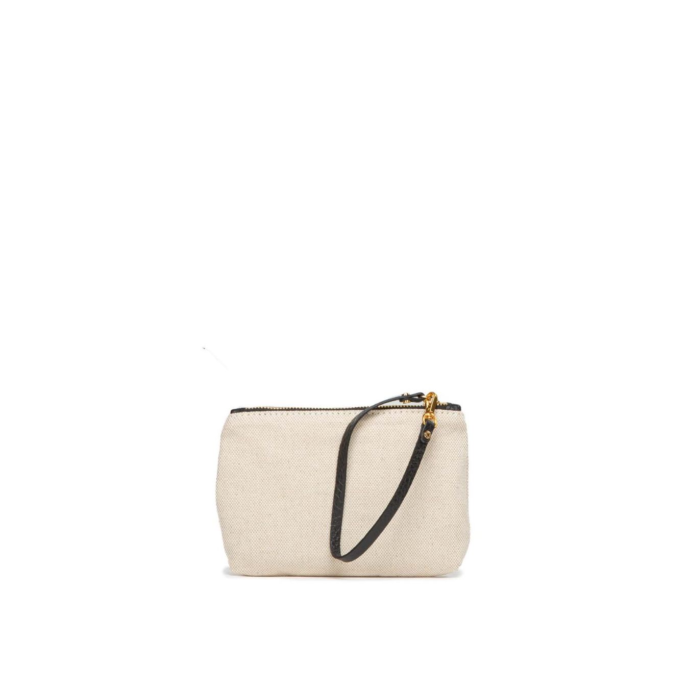 shopper DUA media in paglia nera gianni chiarini pochette