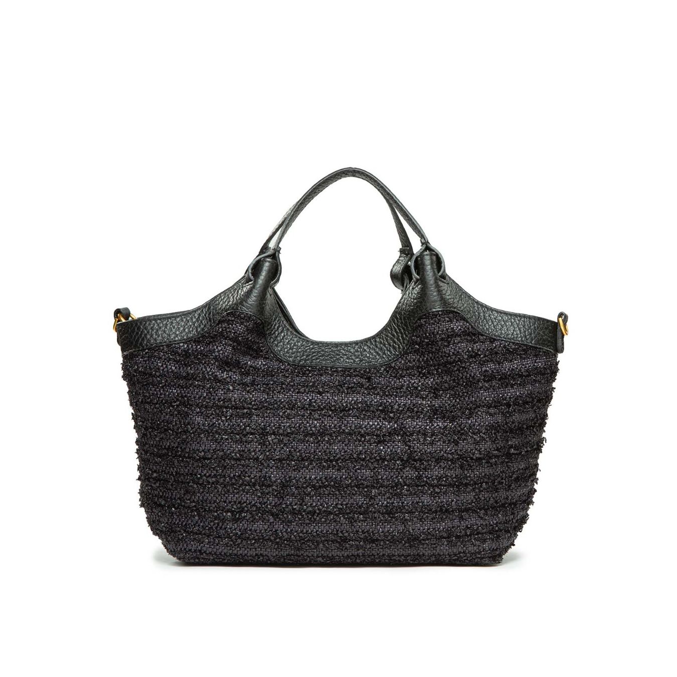 shopper DUA media in paglia nera gianni chiarini
