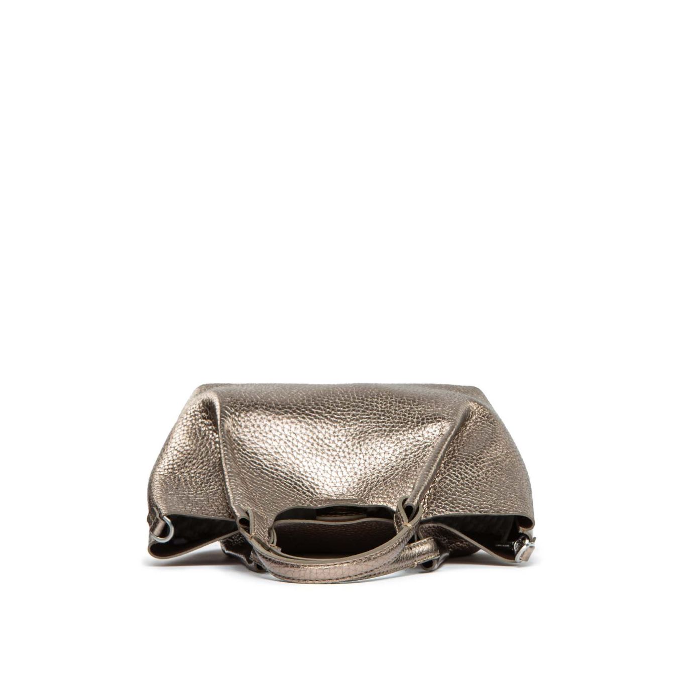 shopper DUA media in pelle grigia 