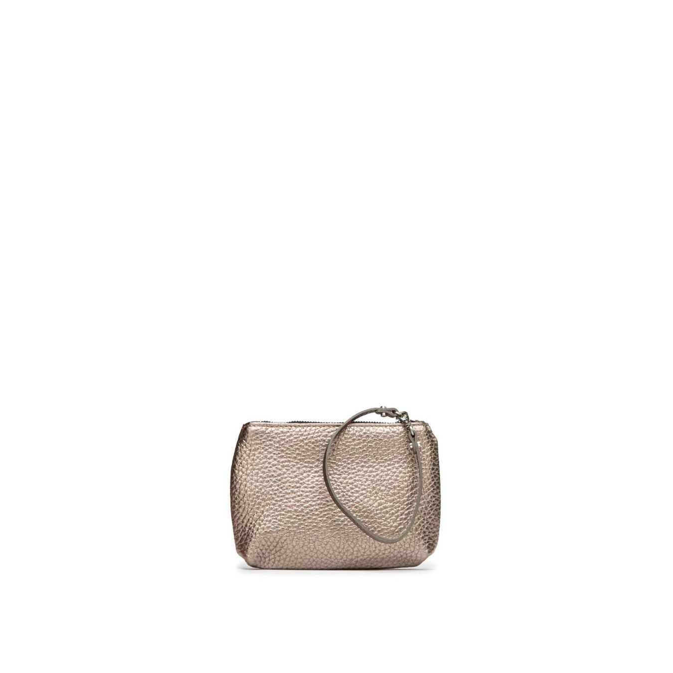 clutch DUA in pelle grigia 