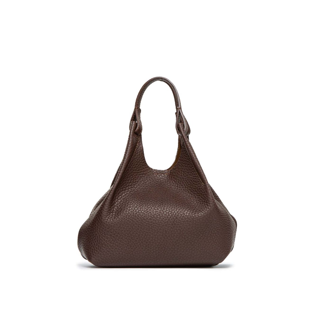 shopper DUA media in pelle marrone 