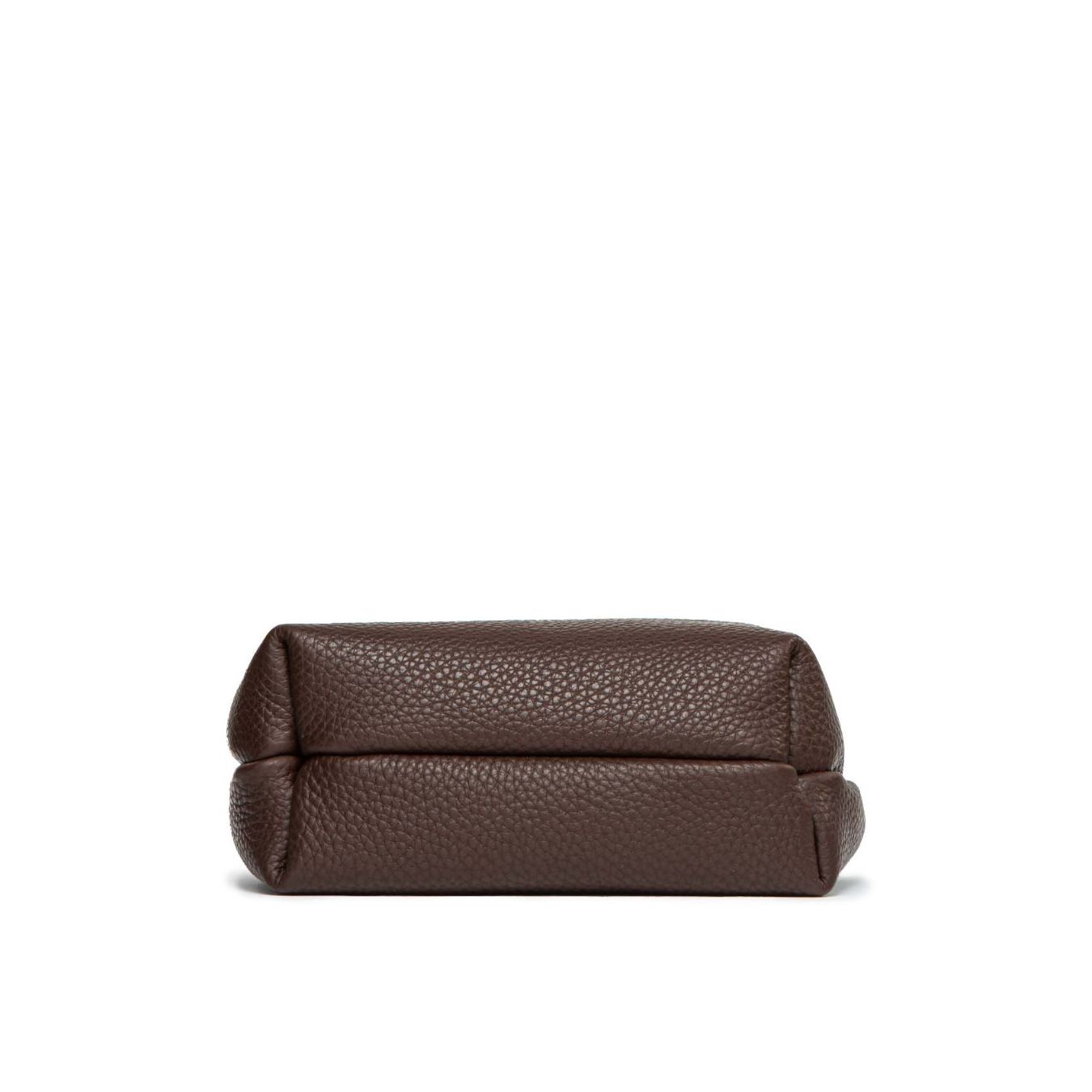 shopper DUA media in pelle marrone 