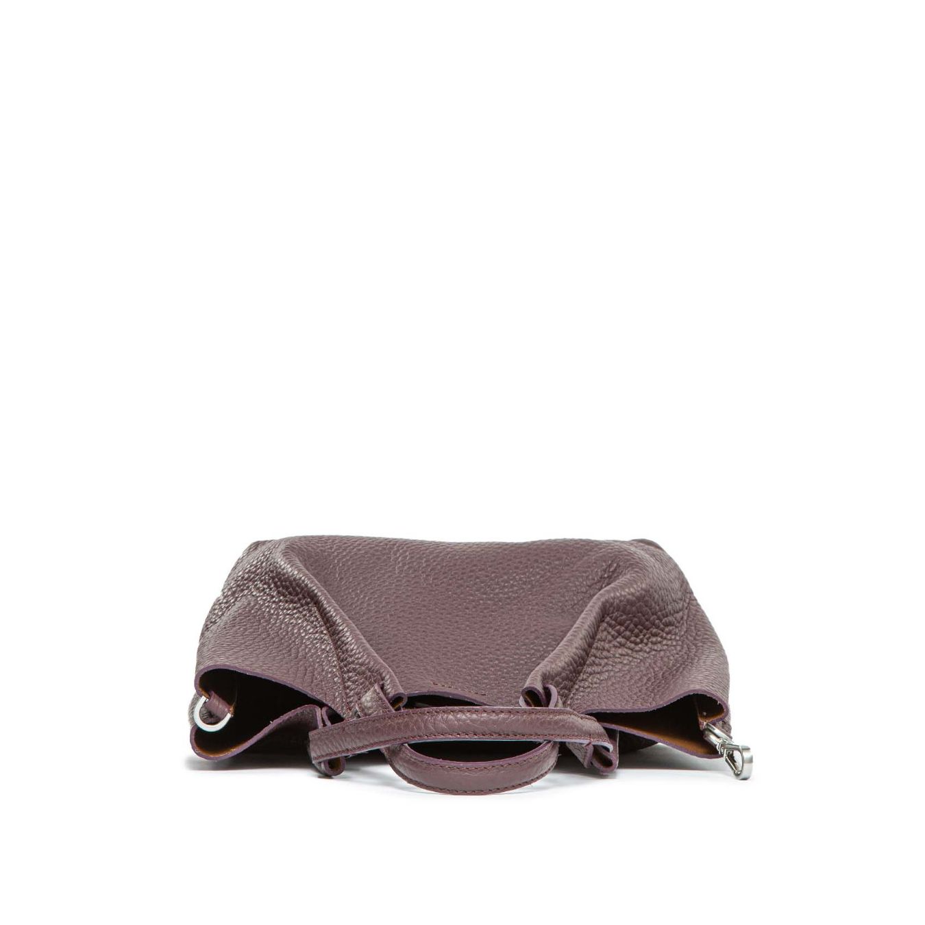 shopper DUA media in pelle plum 