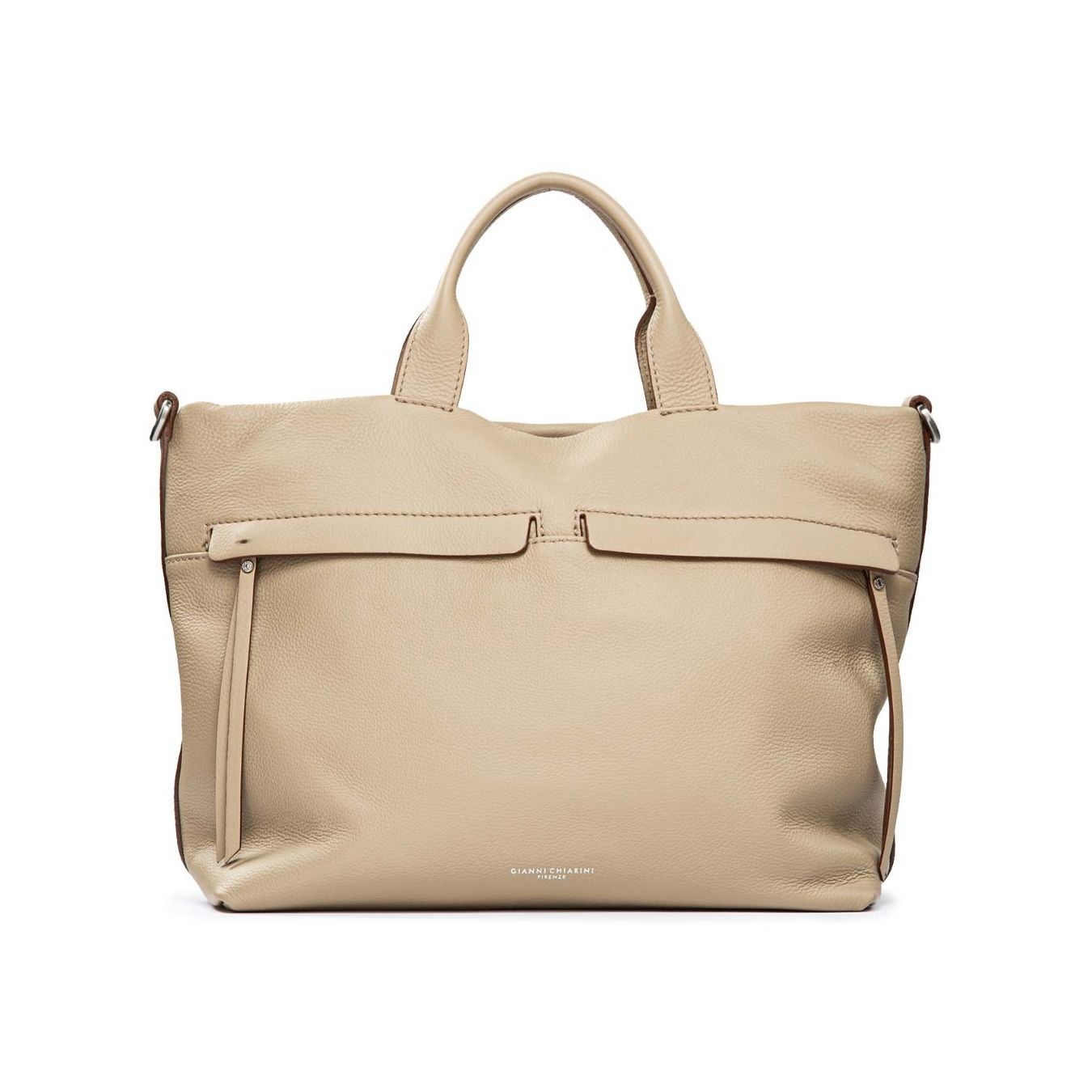 borsa duna in pelle beige