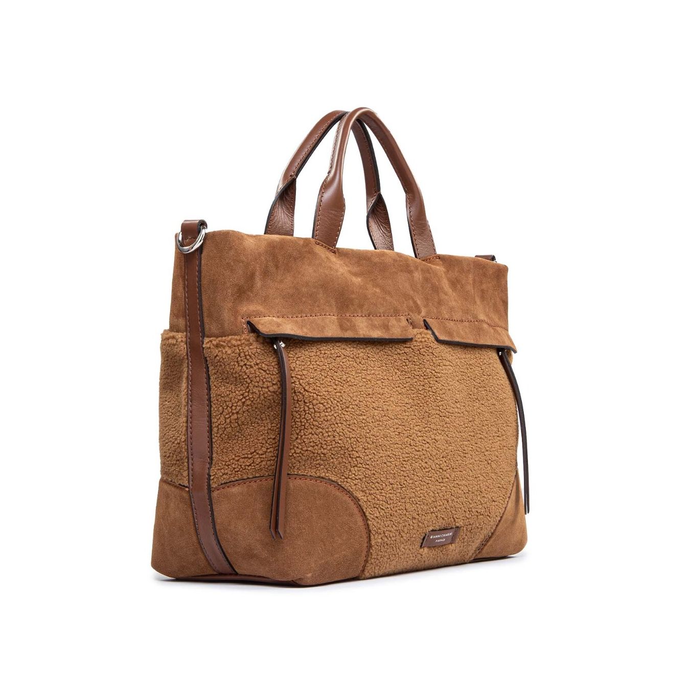 shopper duna in teddy cognac