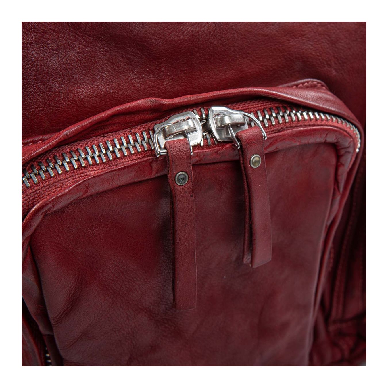 shopper FURIO tasche esterne in pelle castagna tasca